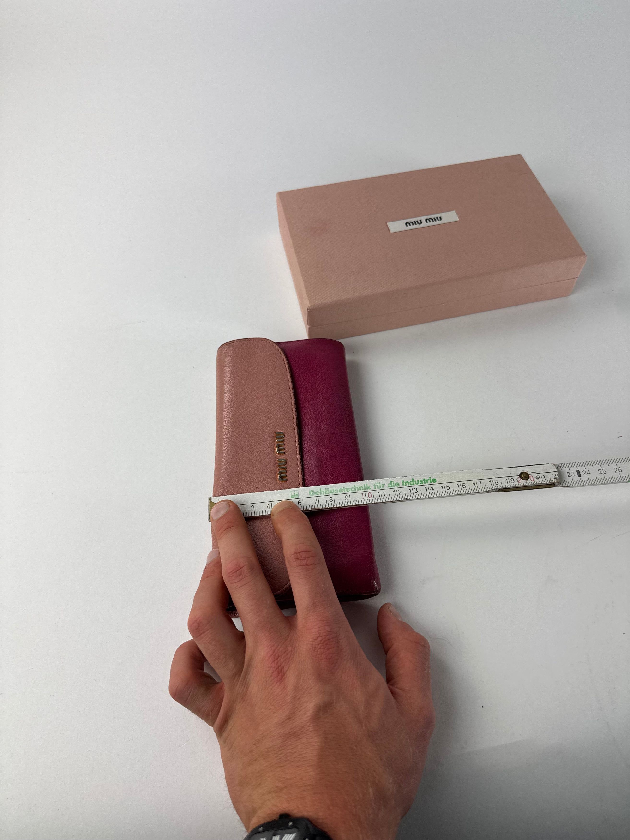 Miu Miu Vintage Leather Wallet Pink Size ONE SIZE - 8 Thumbnail