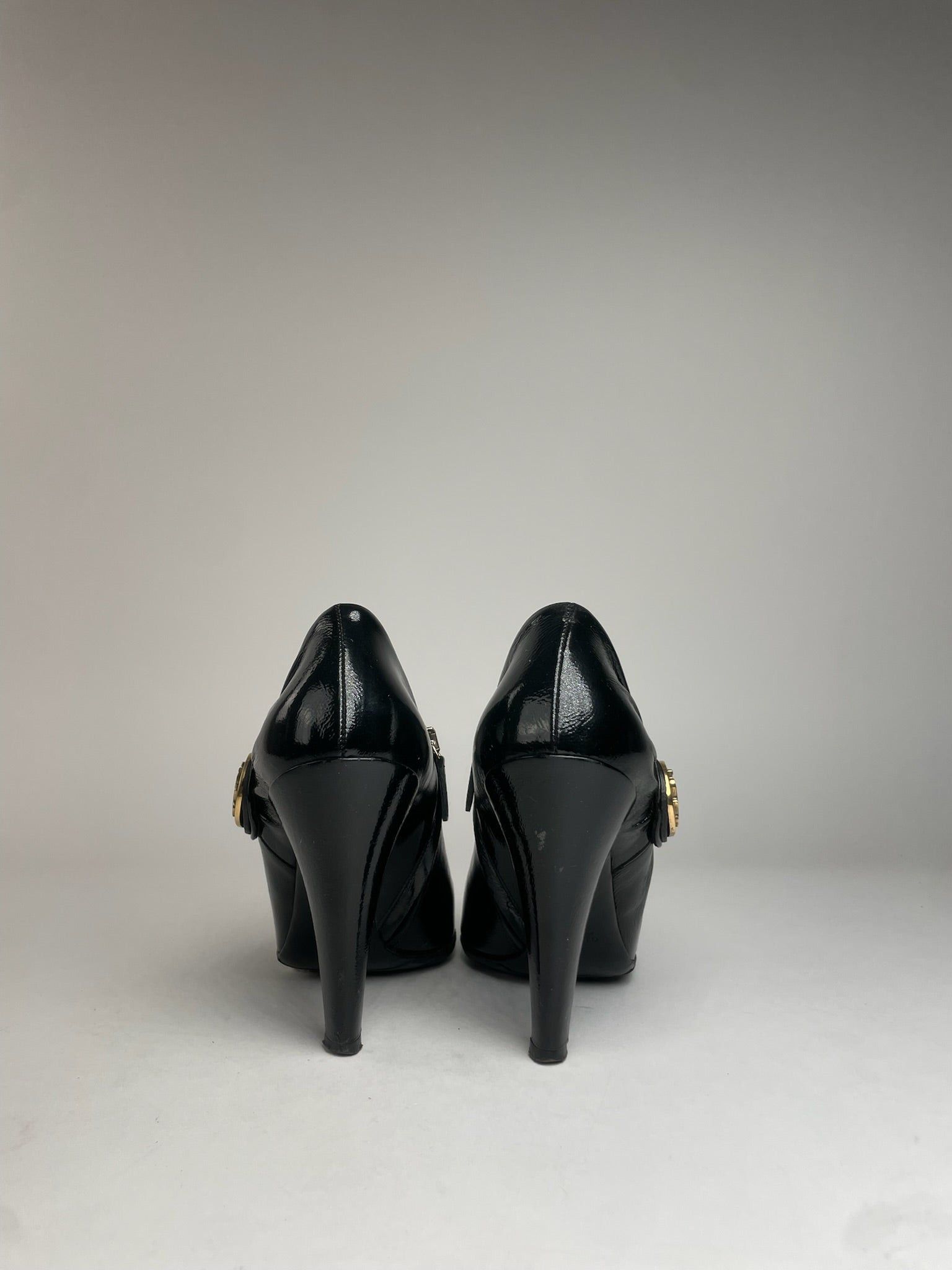 Gucci Vintage Patent Leather Heeled Boots Black 37,5 Size US 6.5 / IT 36.5 - 8 Thumbnail