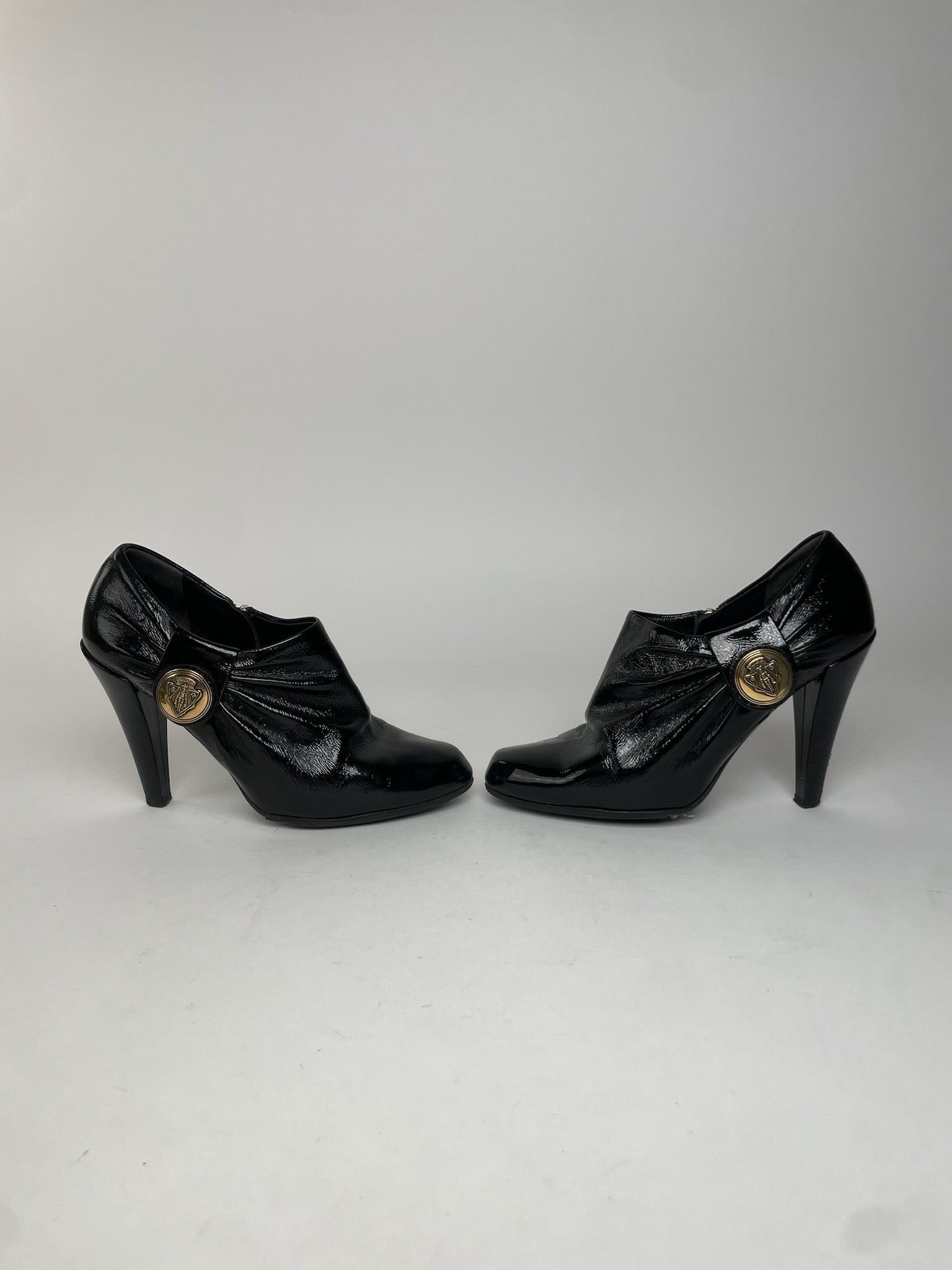 Gucci Vintage Patent Leather Heeled Boots Black 37,5 Size US 6.5 / IT 36.5 - 11 Thumbnail