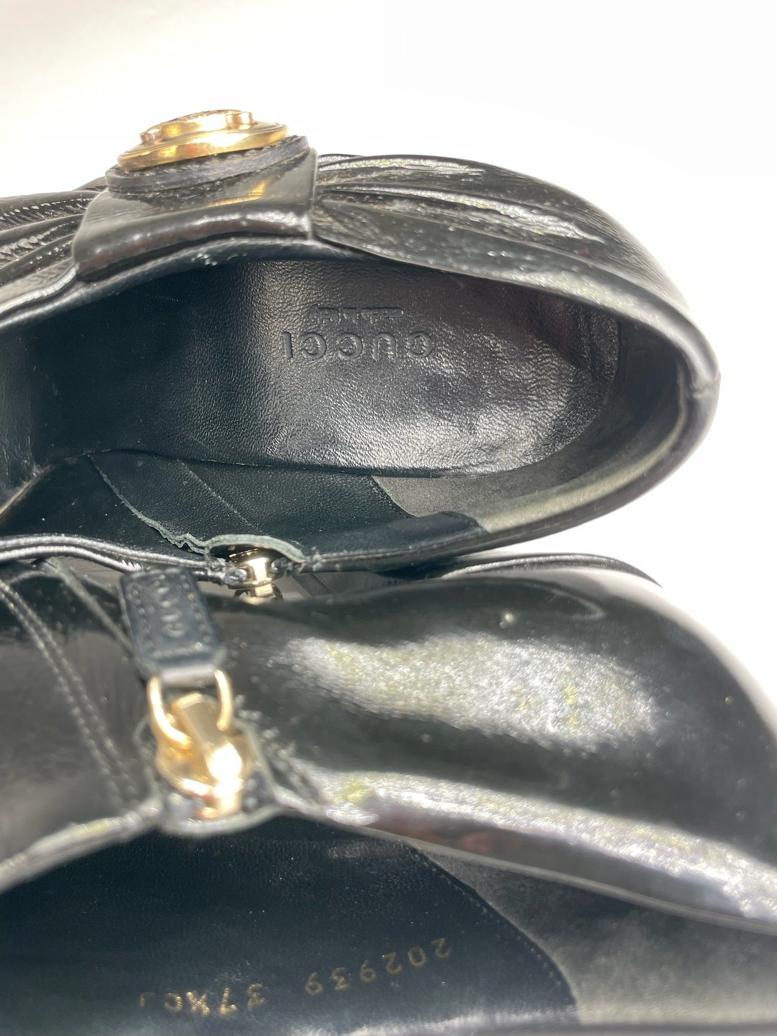 Gucci Vintage Patent Leather Heeled Boots Black 37,5 Size US 6.5 / IT 36.5 - 6 Thumbnail
