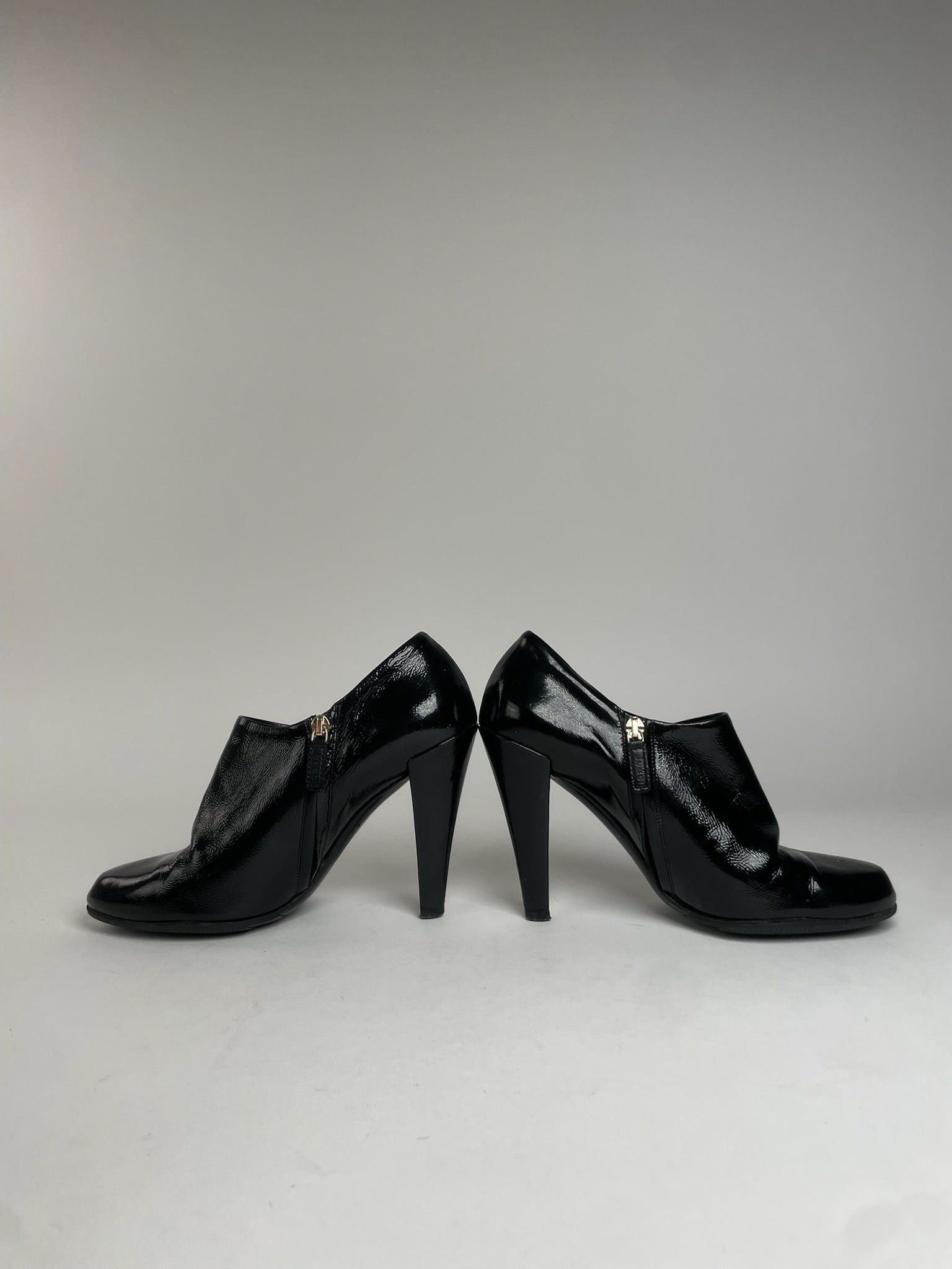 Gucci Vintage Patent Leather Heeled Boots Black 37,5 Size US 6.5 / IT 36.5 - 10 Thumbnail