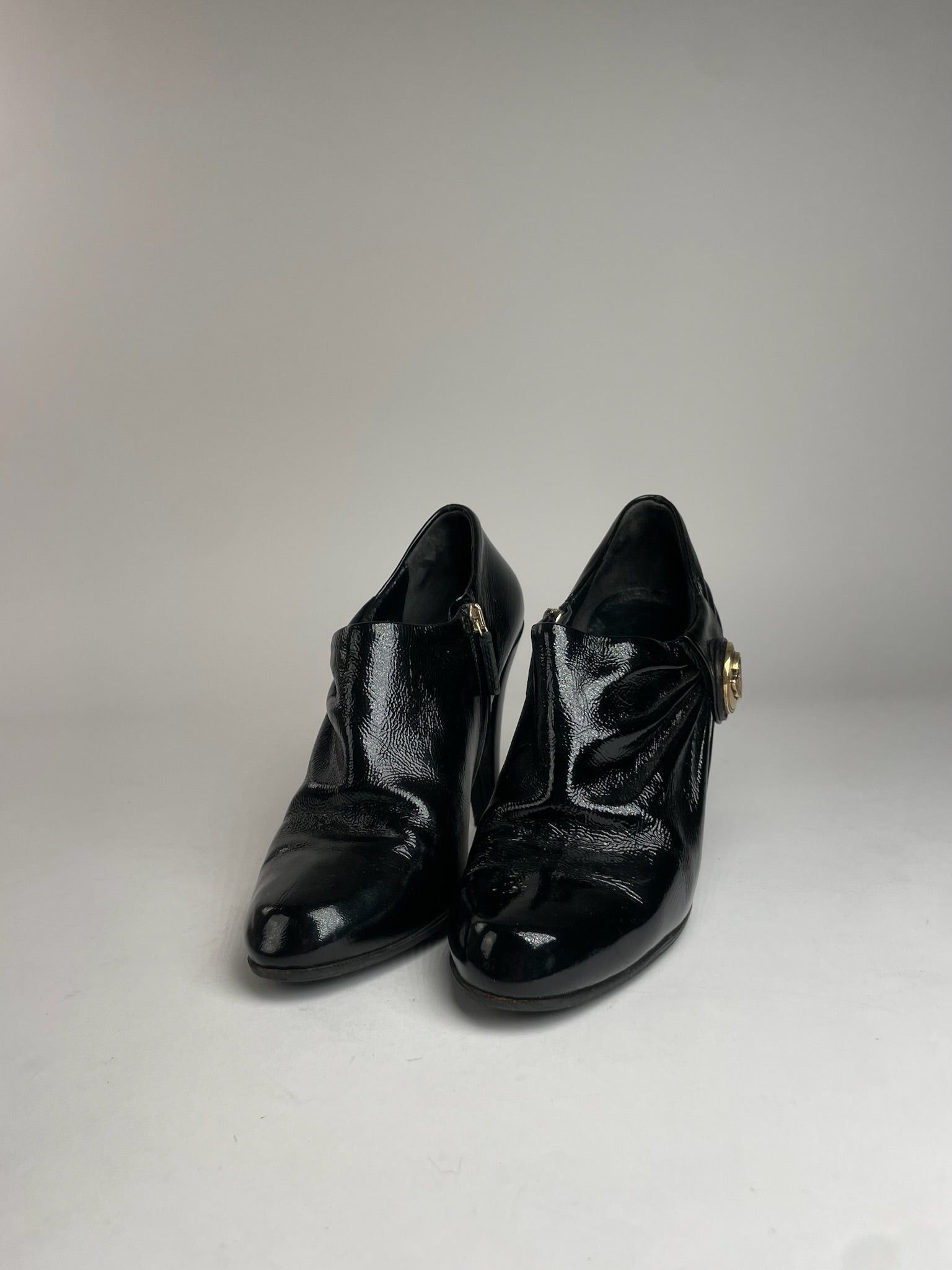 Gucci Vintage Patent Leather Heeled Boots Black 37,5 Size US 6.5 / IT 36.5 - 7 Thumbnail