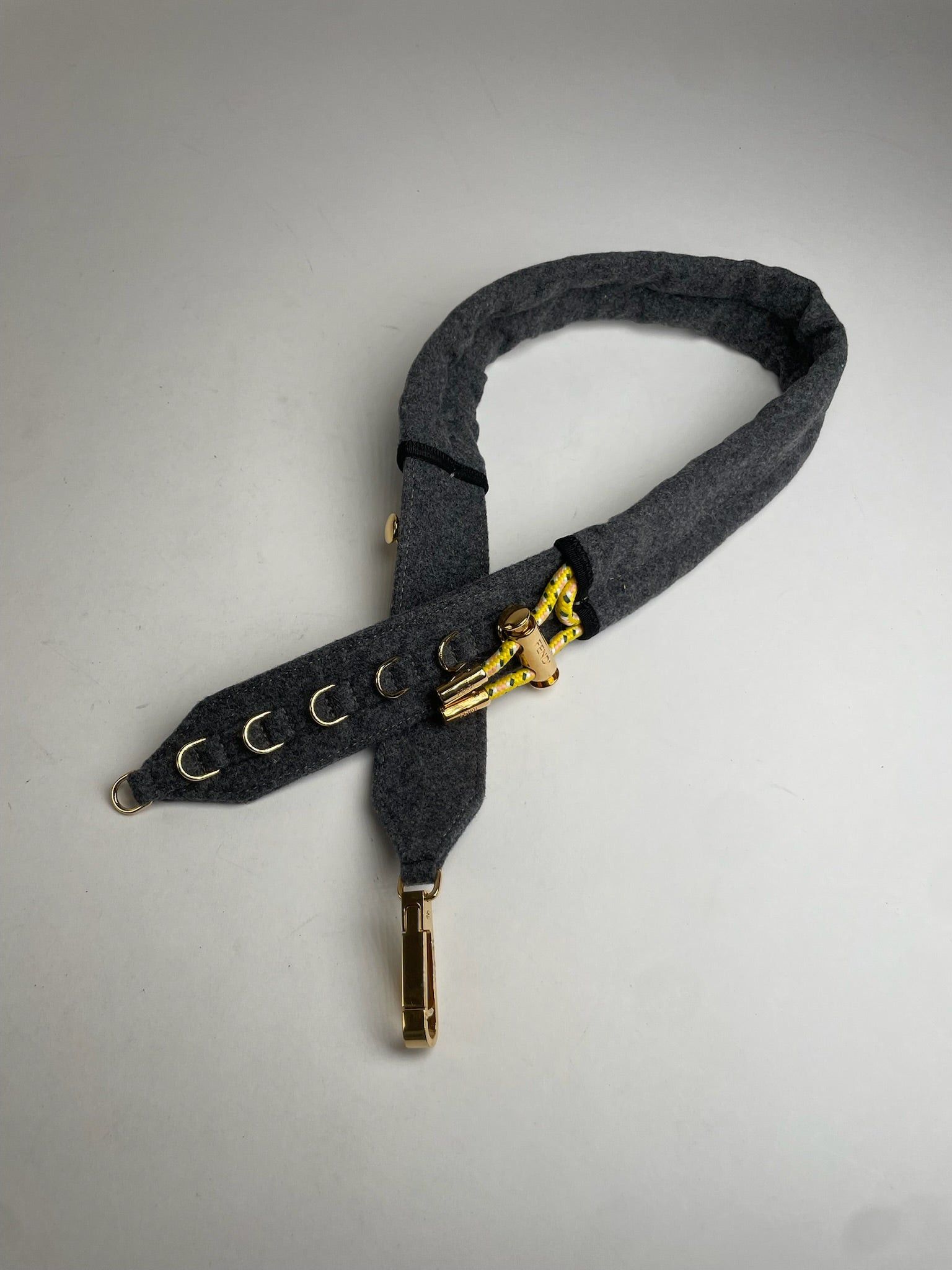 Fendi Vintage Wool Belt Grey Size ONE SIZE - 2 Thumbnail