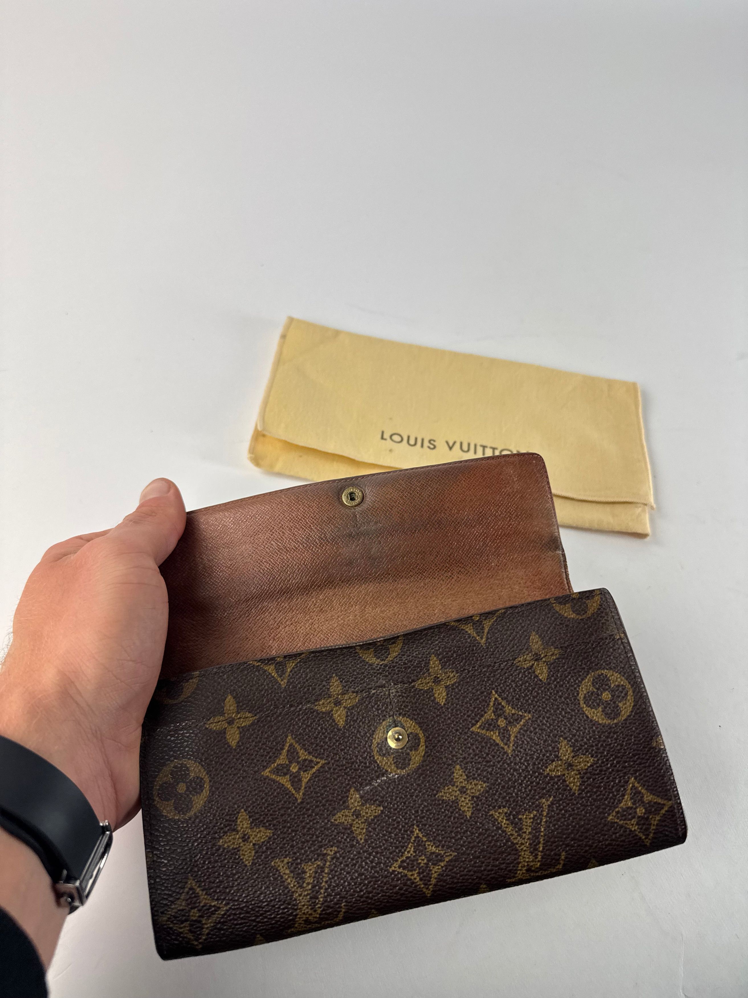 Louis Vuitton Vintage Leather Monogram Wallet Brown Size ONE SIZE - 3 Thumbnail