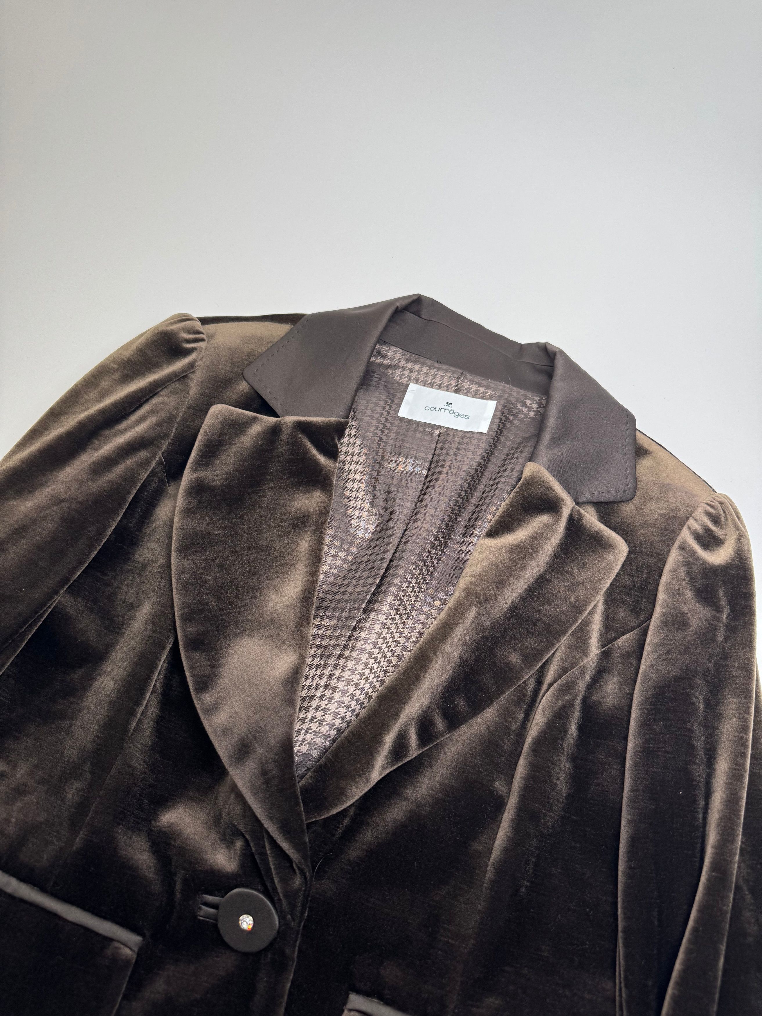 Courreges Vintage Velvet Blazer brown 40/L Size L / US 10 / IT 46 - 5 Thumbnail