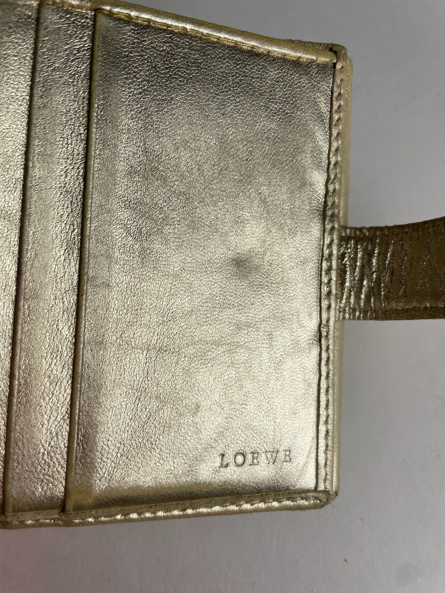 Loewe Vintage Madrid Anagram Leather Wallet Gold Size ONE SIZE - 5 Thumbnail