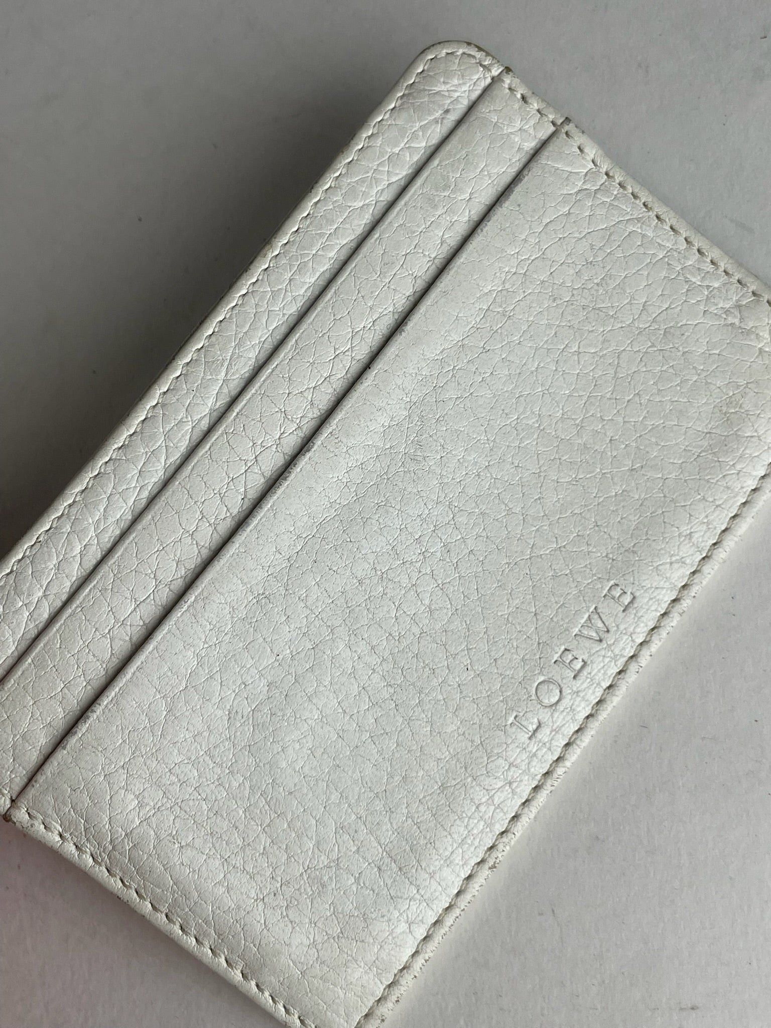 Loewe Vintage Madrid Leather Card Holder White Size ONE SIZE - 5 Thumbnail