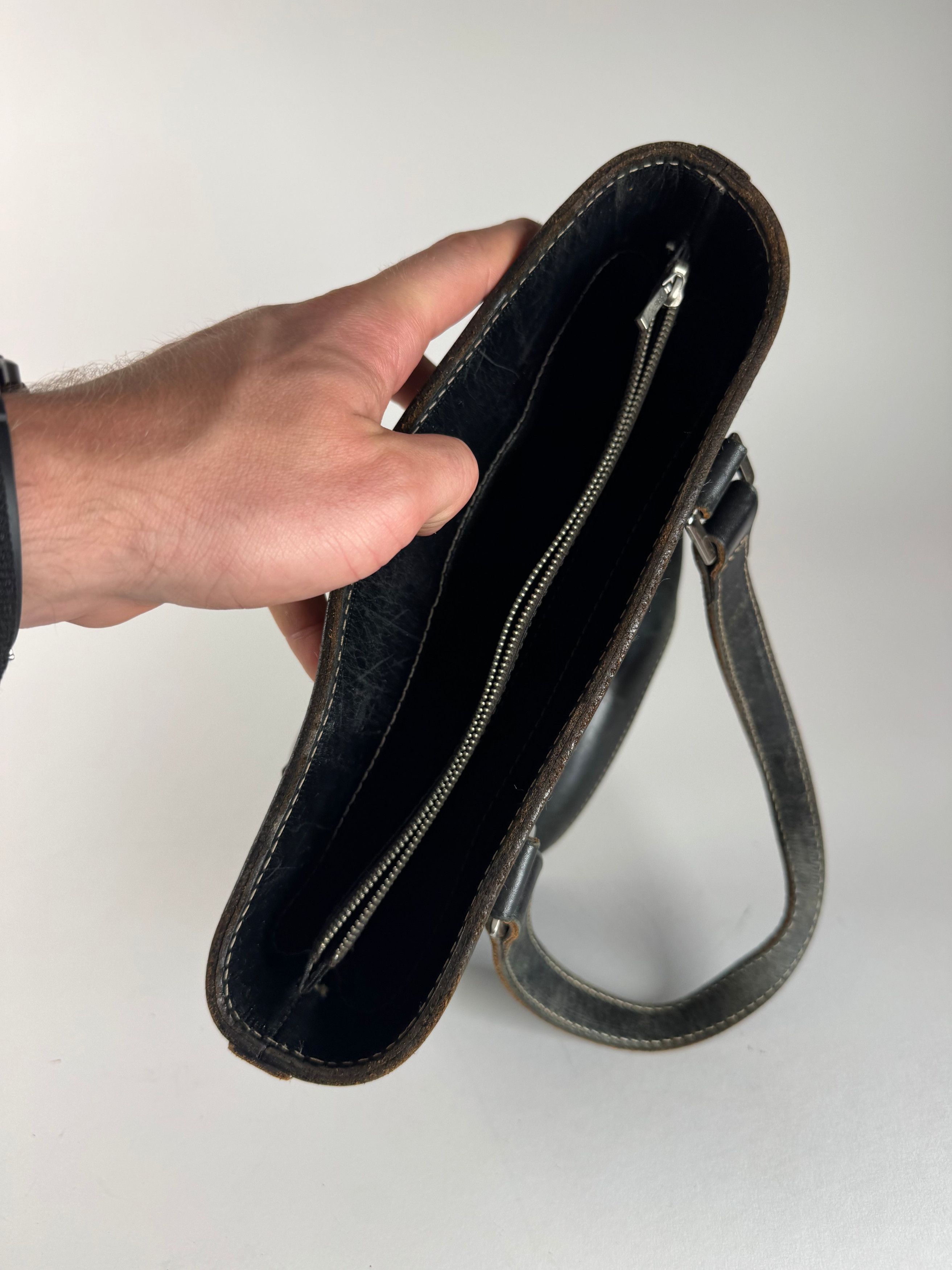 Courreges Vintage Leather Bucket Bag Black Size ONE SIZE - 5 Thumbnail