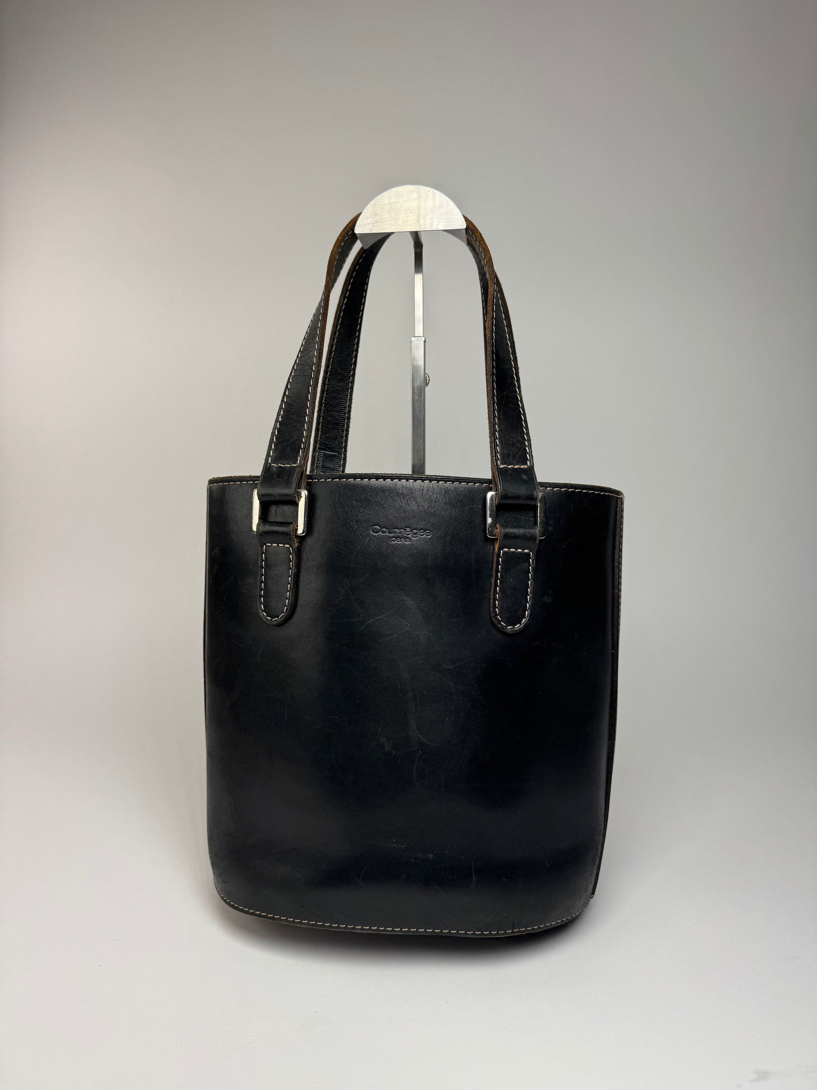 Courreges Vintage Leather Bucket Bag Black Size ONE SIZE - 13 Thumbnail