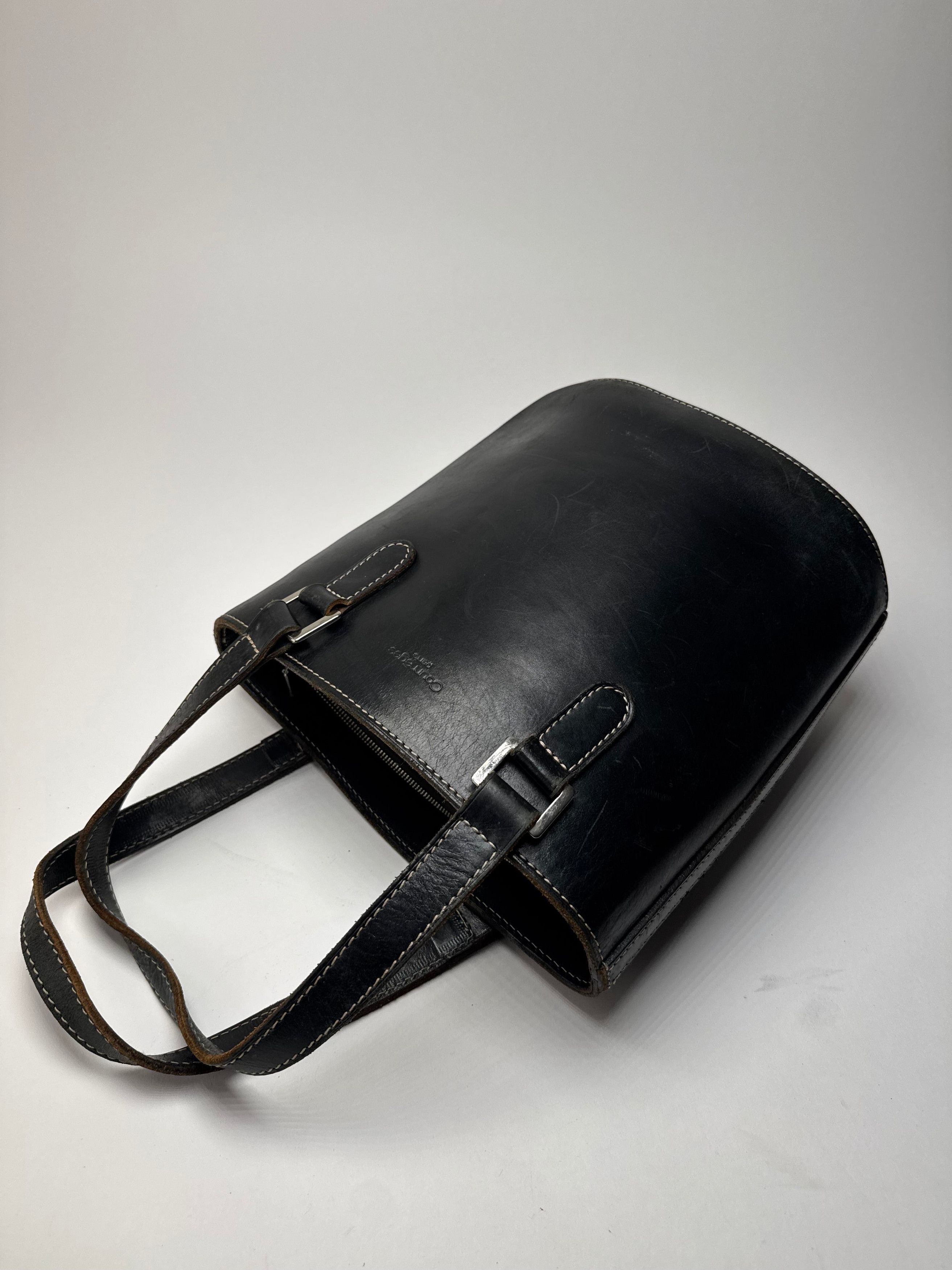 Courreges Vintage Leather Bucket Bag Black Size ONE SIZE - 9 Thumbnail