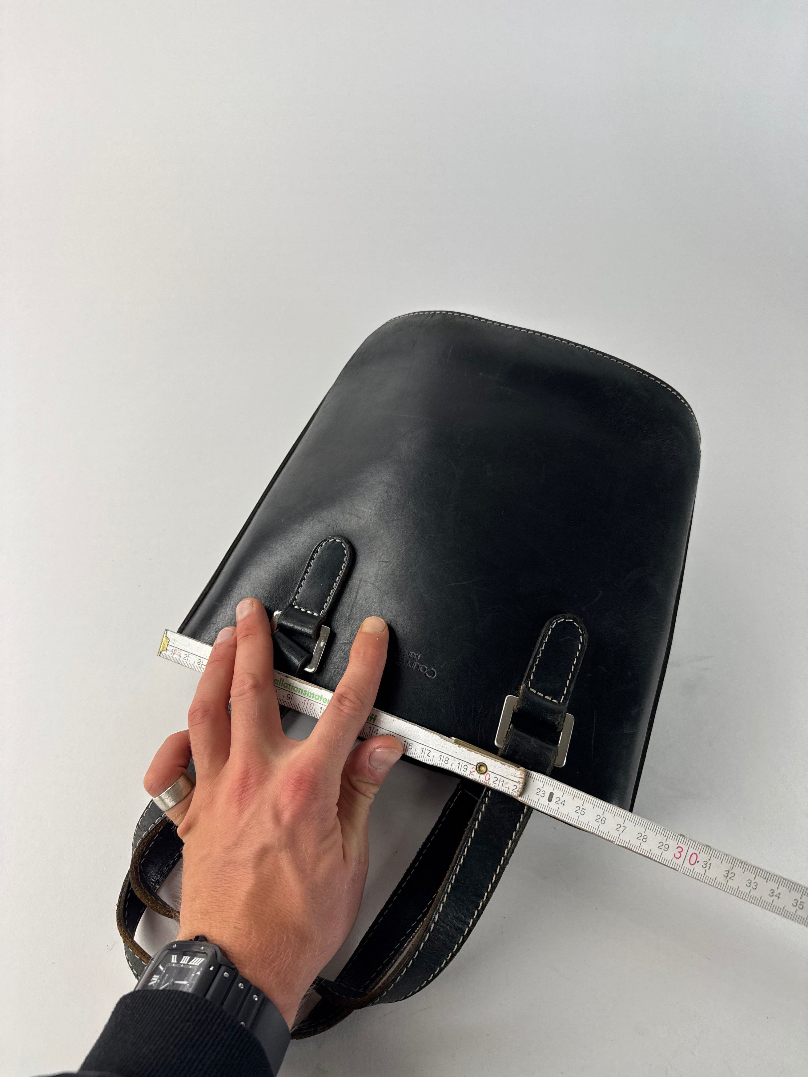 Courreges Vintage Leather Bucket Bag Black Size ONE SIZE - 11 Thumbnail