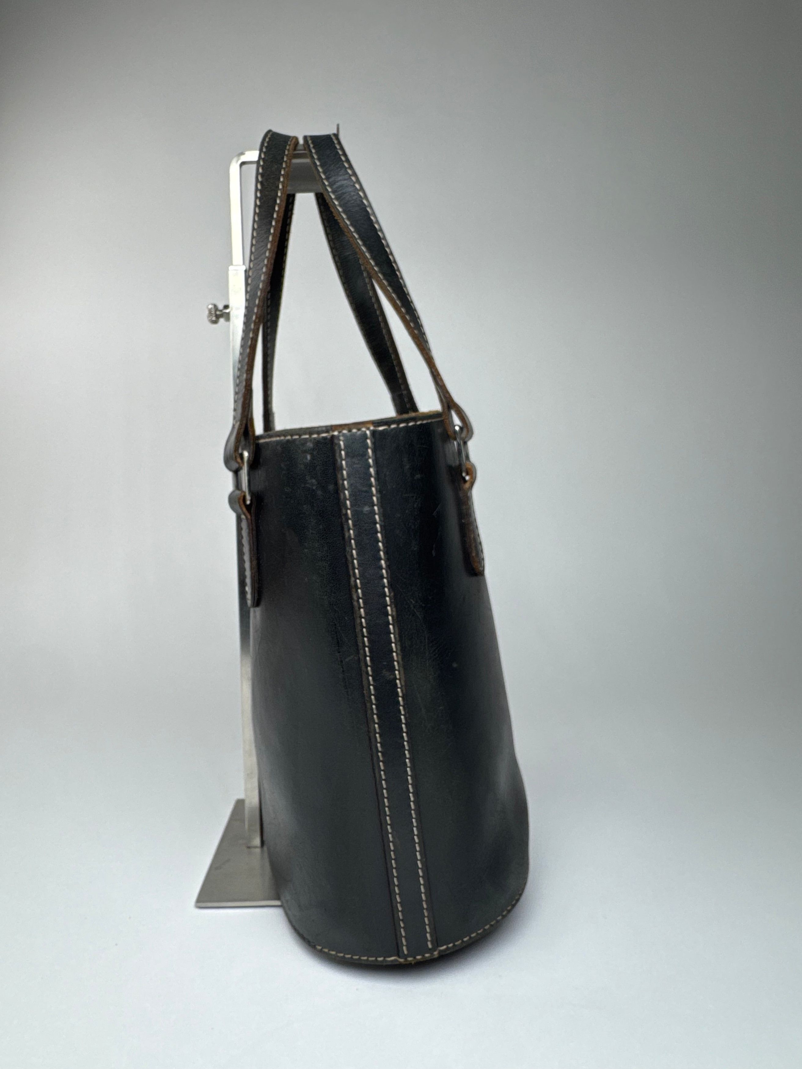 Courreges Vintage Leather Bucket Bag Black Size ONE SIZE - 8 Thumbnail