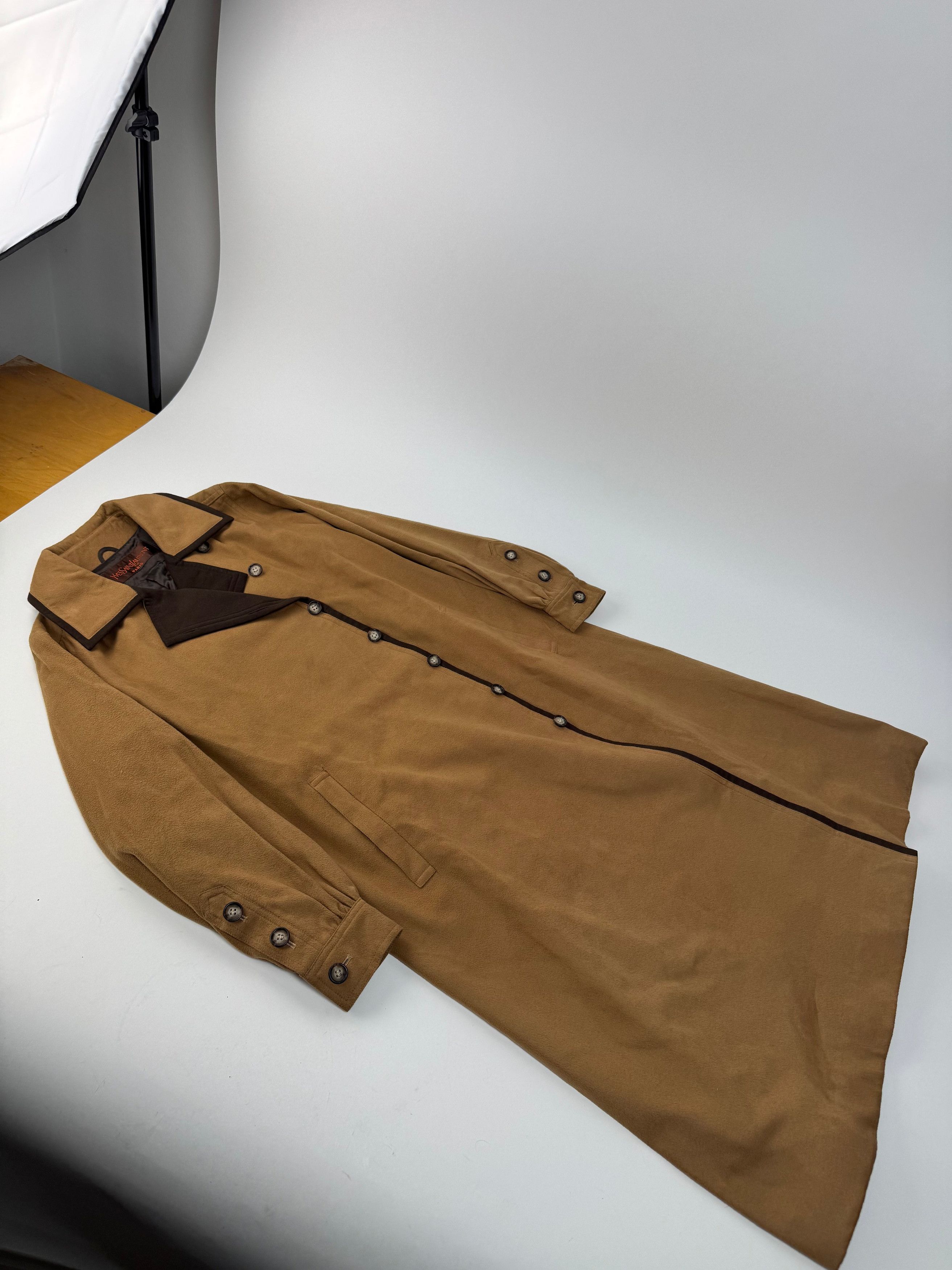 Other Vintage Yves Saint Laurent Suede Coat Camel M Size M / US 6-8 / IT 42-44 - 4 Thumbnail