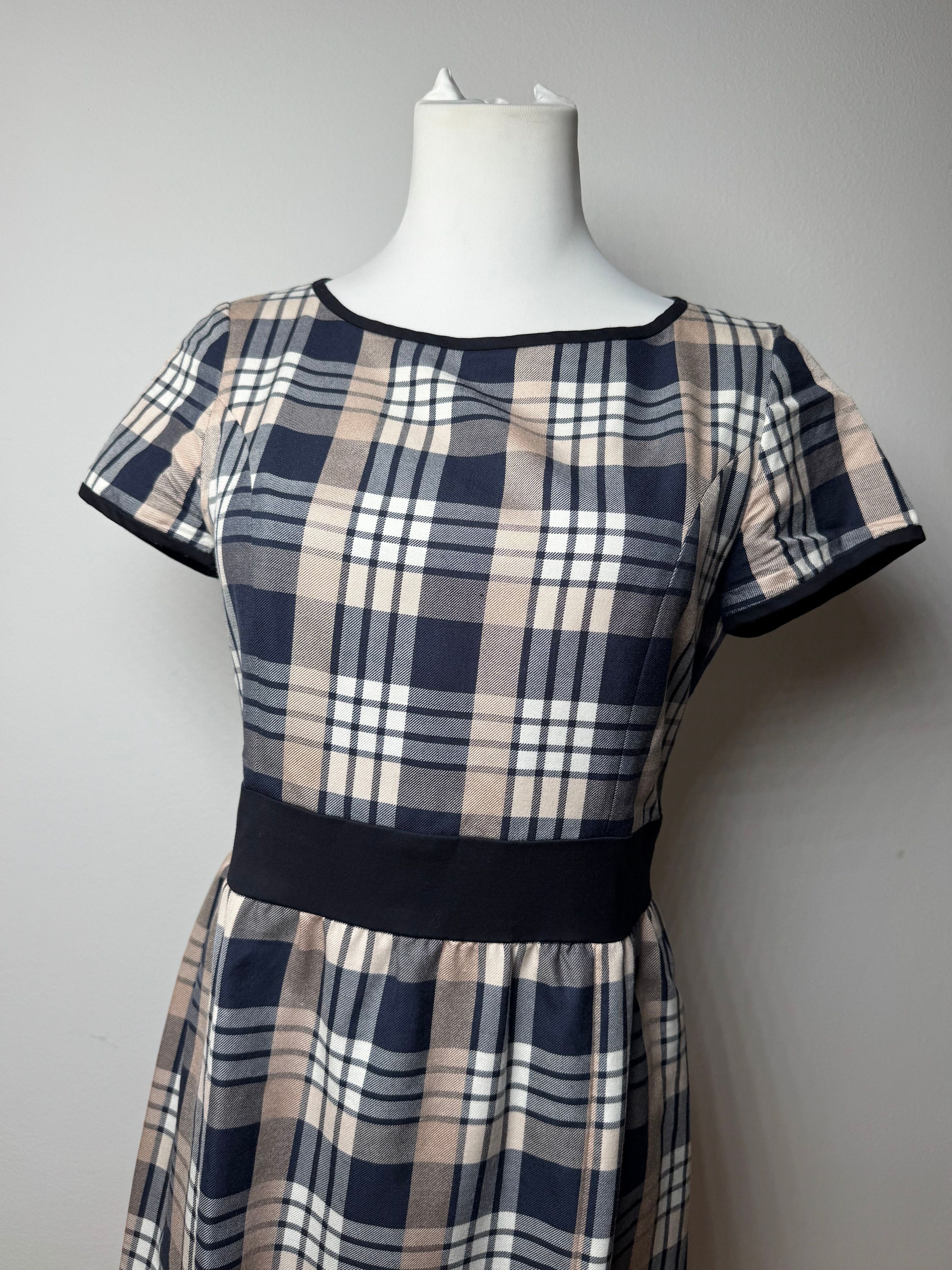 Courreges Vintage Checked Dress White Grey Black Size S / US 4 / IT 40 - 12 Thumbnail