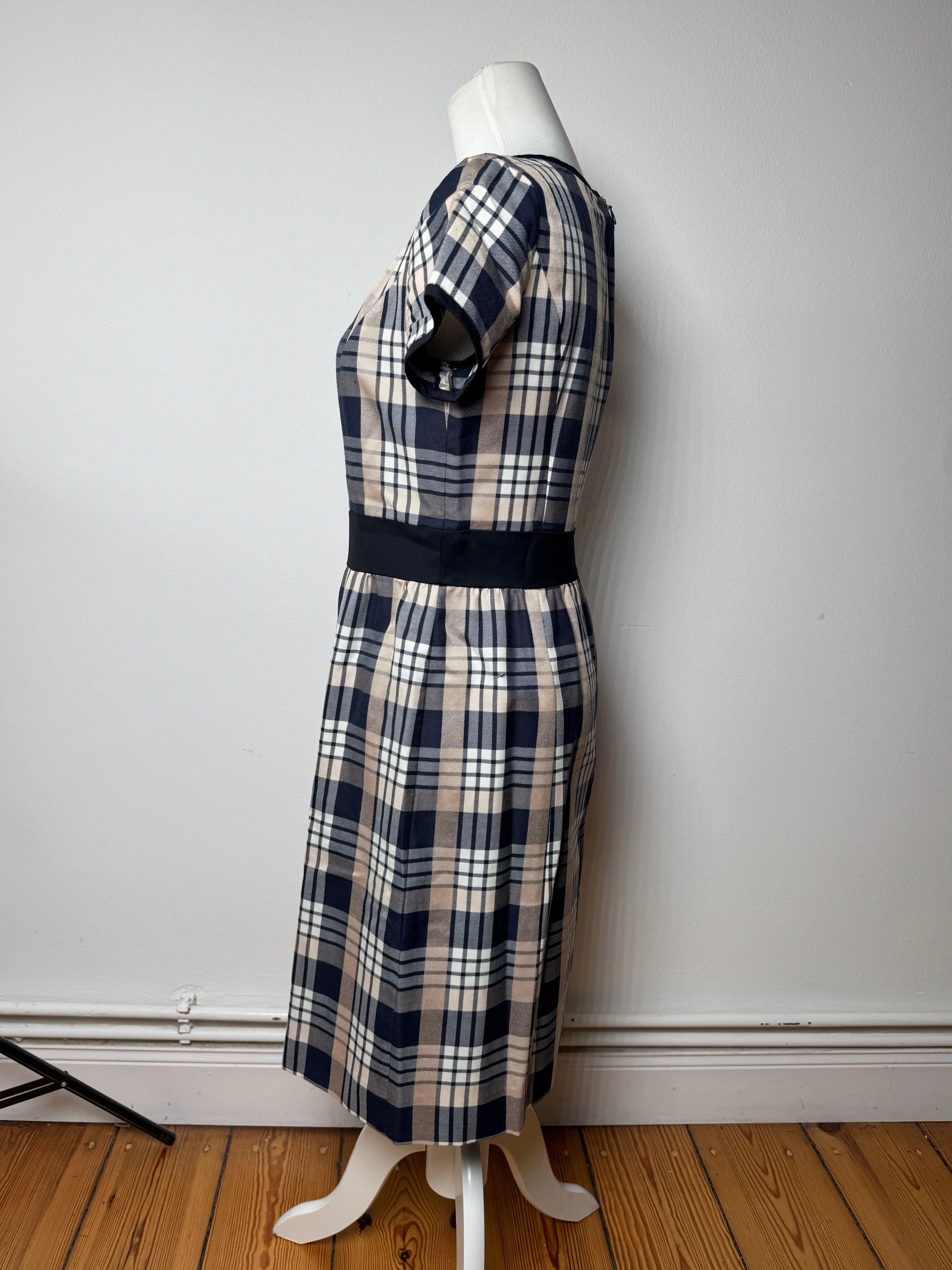 Courreges Vintage Checked Dress White Grey Black Size S / US 4 / IT 40 - 2 Thumbnail