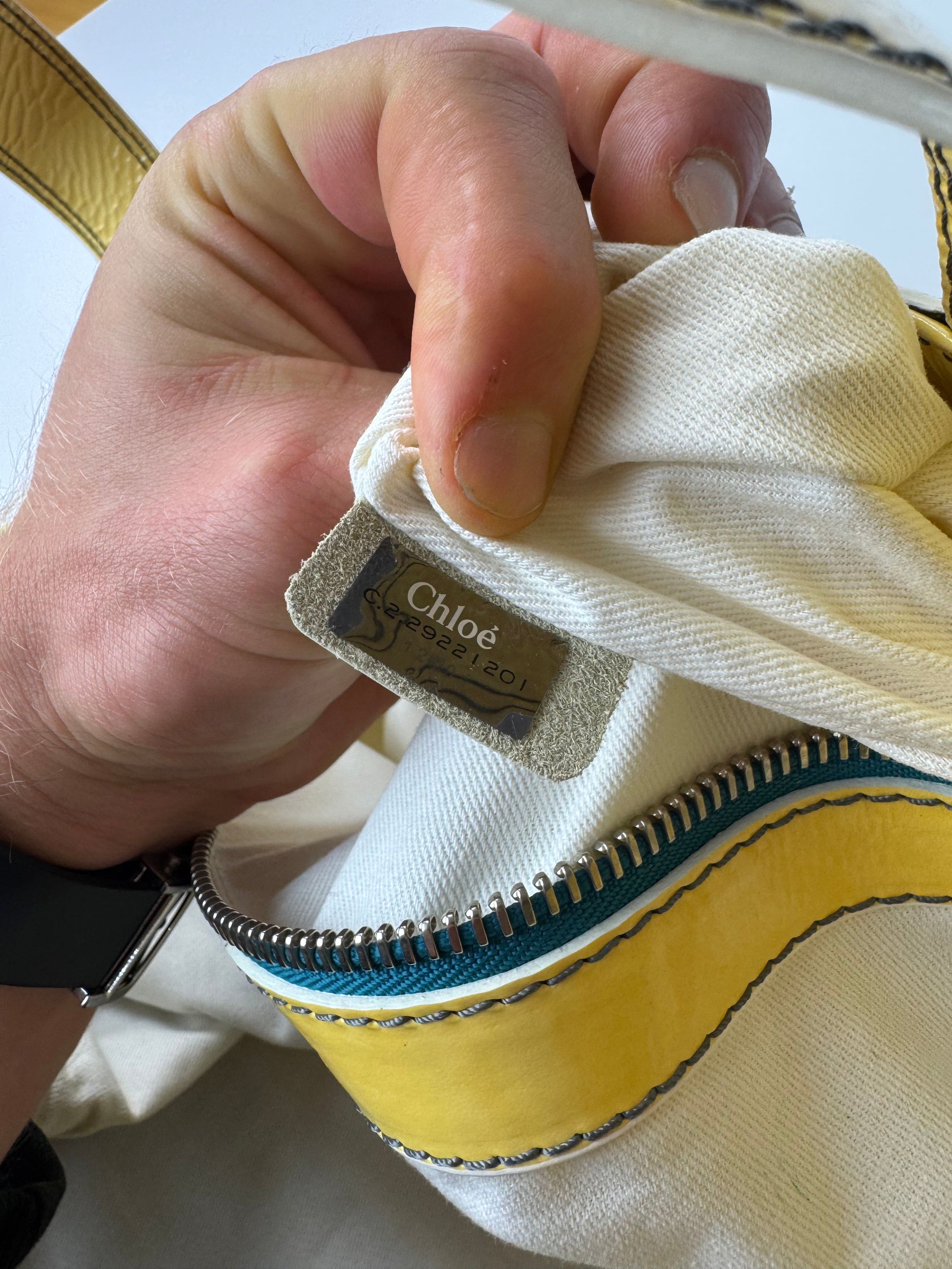 Chloe Vintage Big Tote Bag Silver Yellow white Size ONE SIZE - 6 Thumbnail
