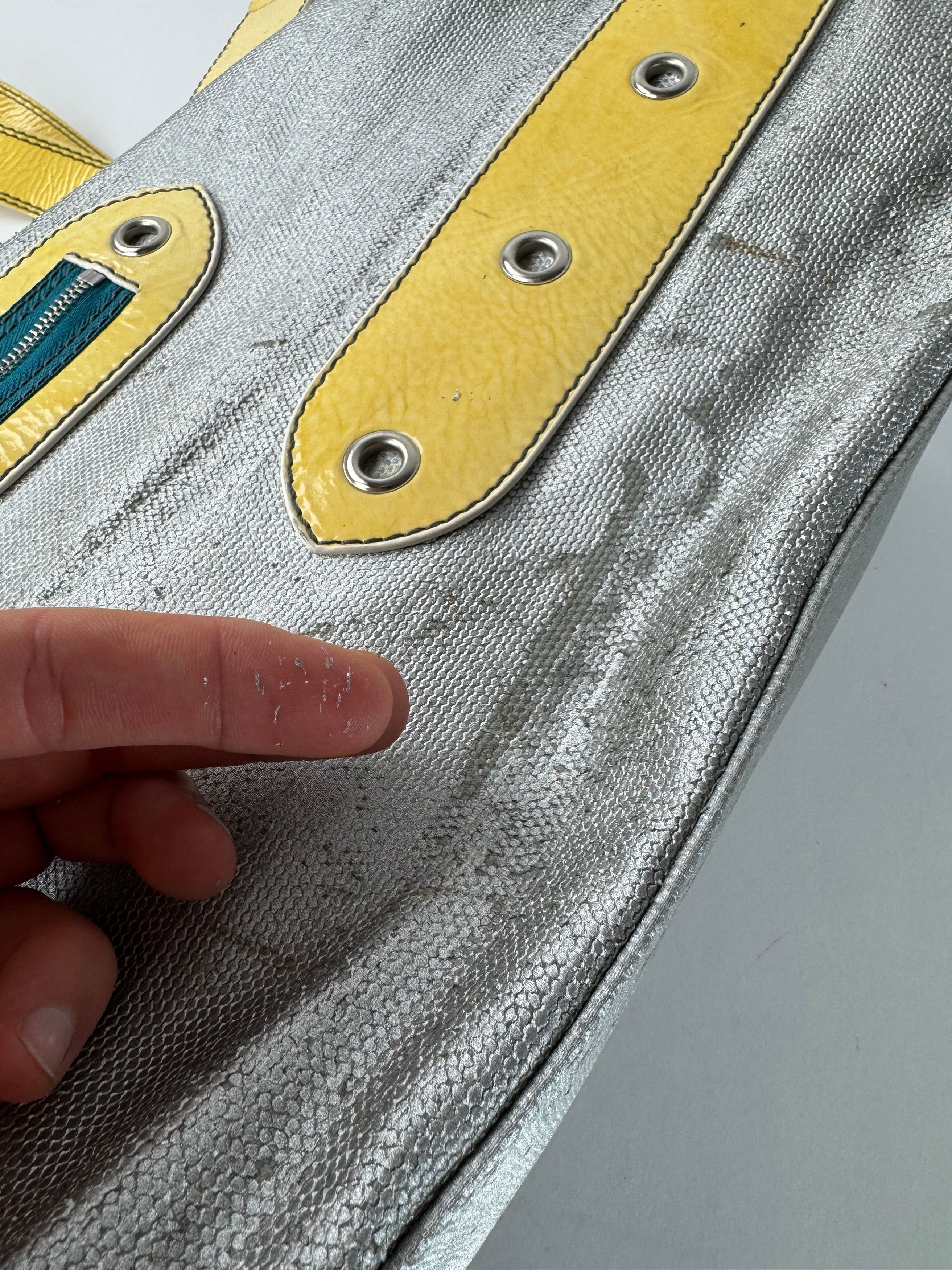 Chloe Vintage Big Tote Bag Silver Yellow white Size ONE SIZE - 15 Thumbnail