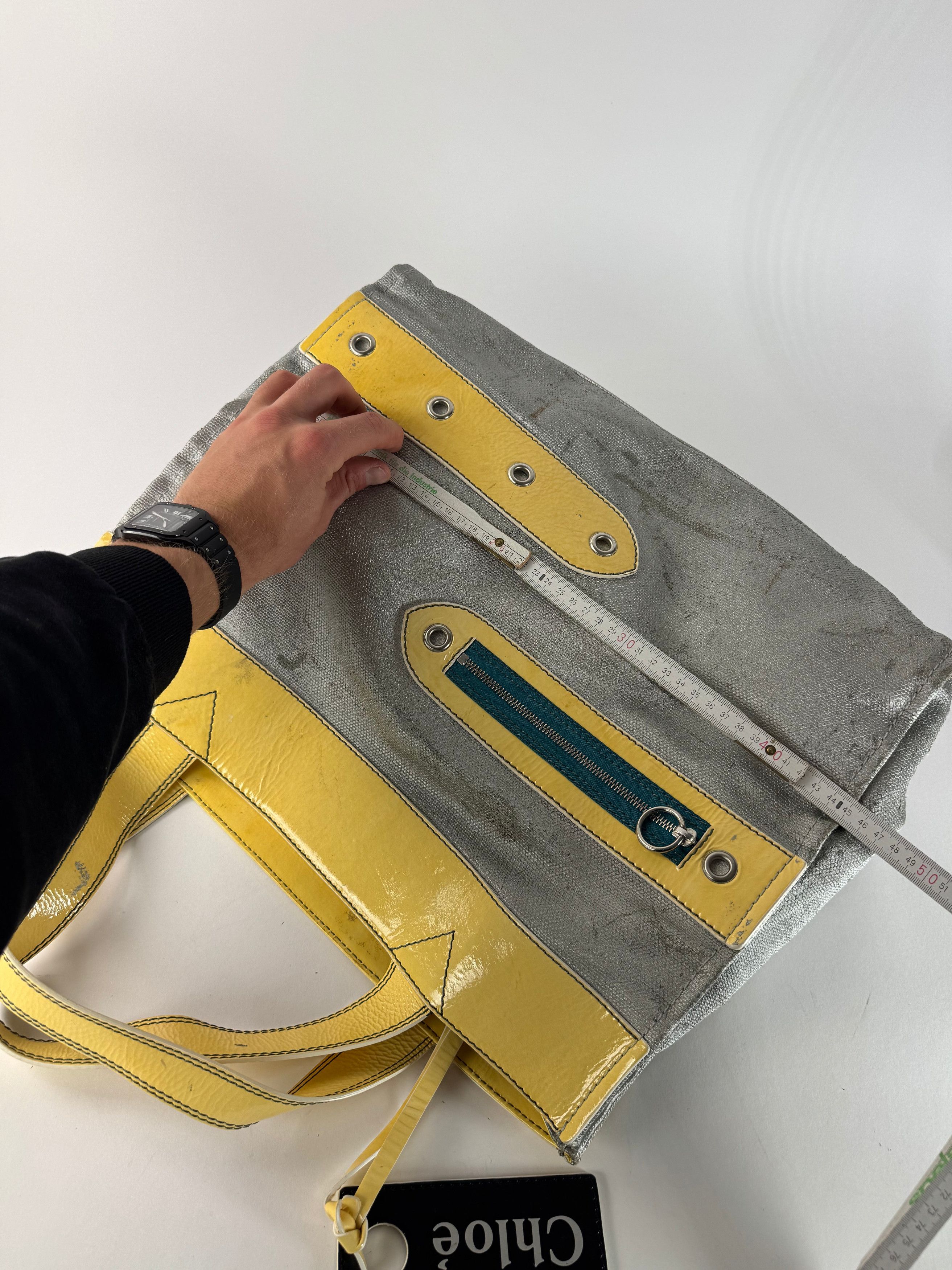 Chloe Vintage Big Tote Bag Silver Yellow white Size ONE SIZE - 12 Thumbnail