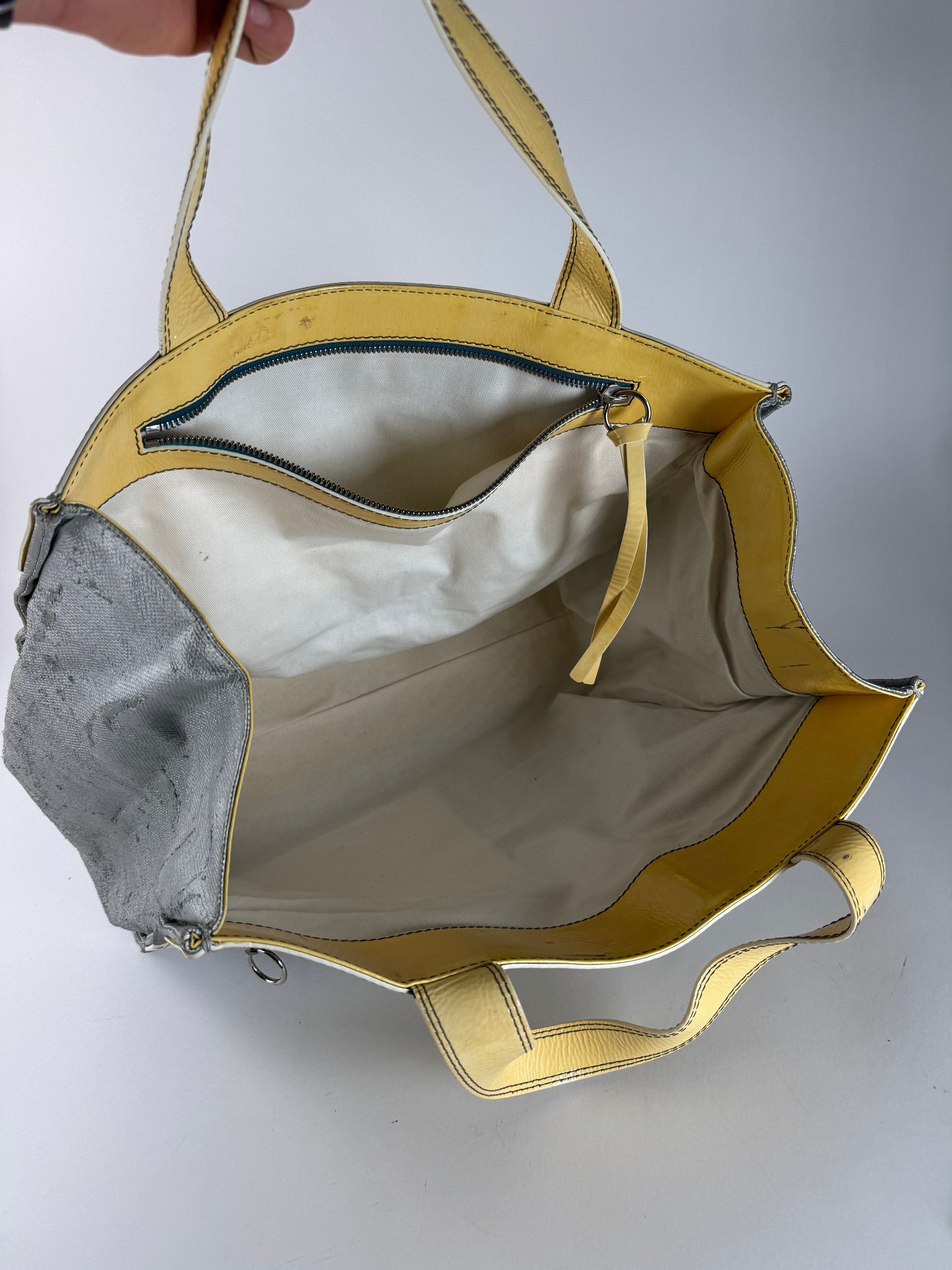 Chloe Vintage Big Tote Bag Silver Yellow white Size ONE SIZE - 3 Thumbnail