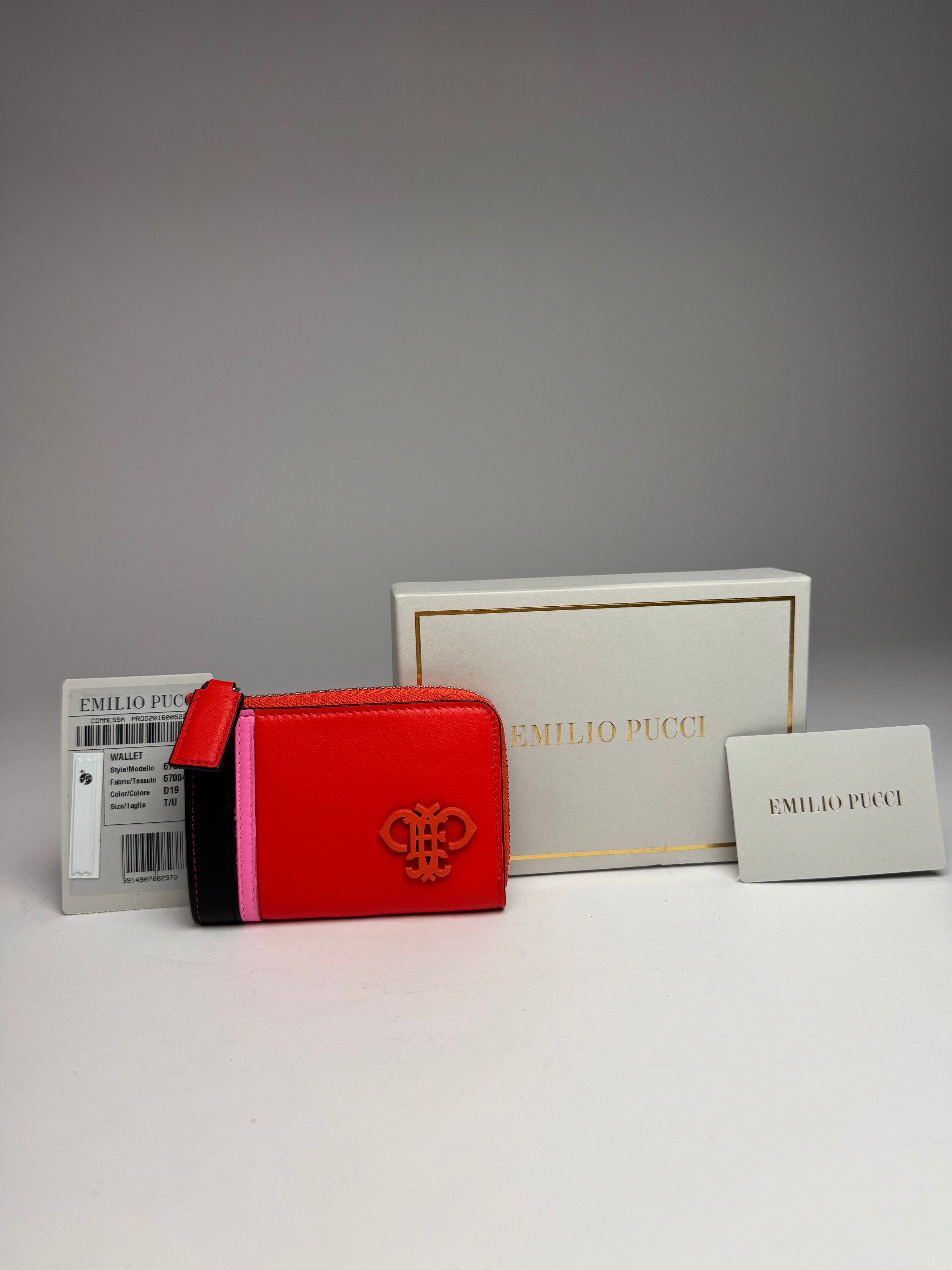 Emilio Pucci Vintage Leather Card Holder Red Black Pink Size ONE SIZE - 10 Thumbnail