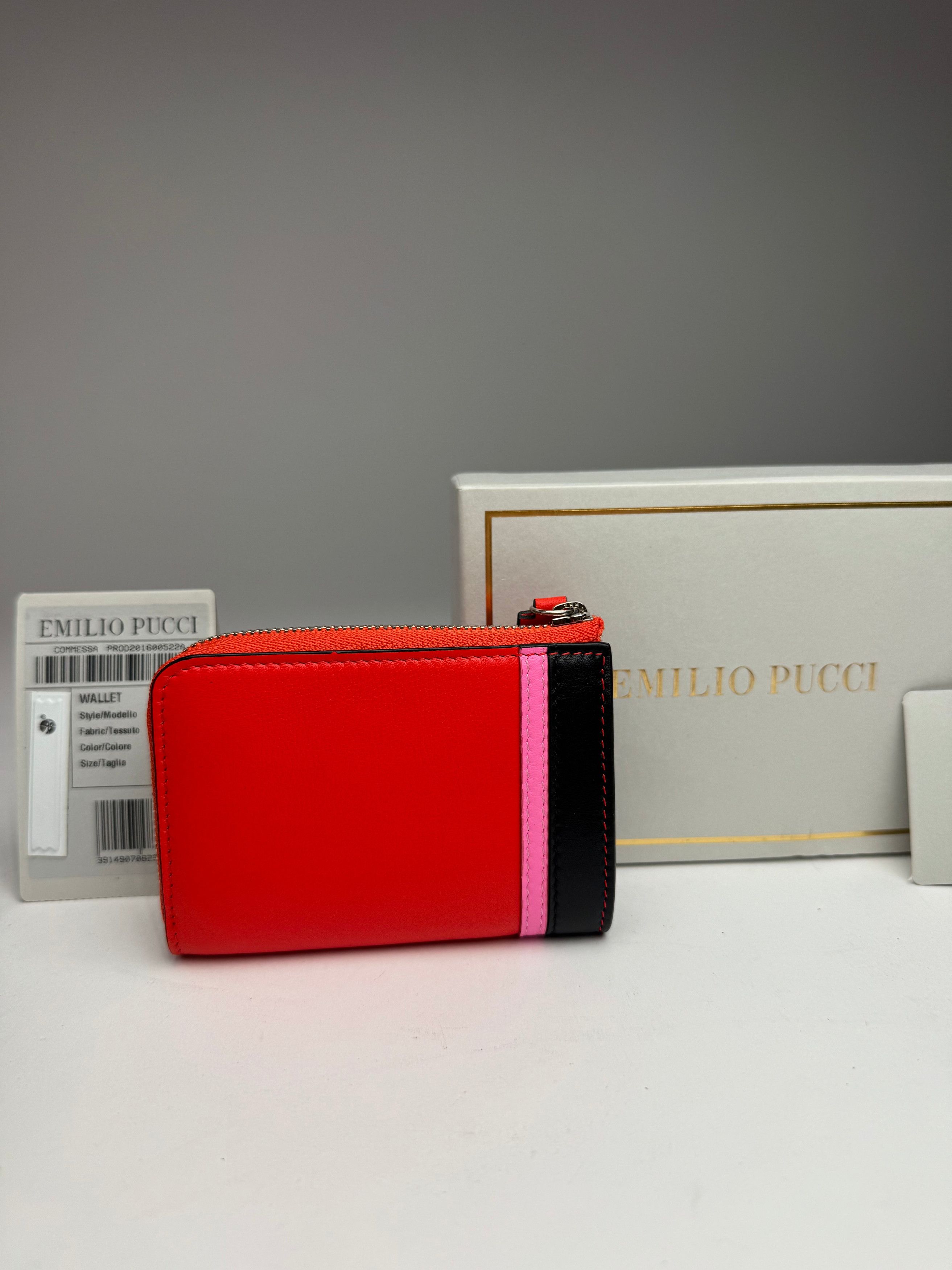 Emilio Pucci Vintage Leather Card Holder Red Black Pink Size ONE SIZE - 8 Thumbnail