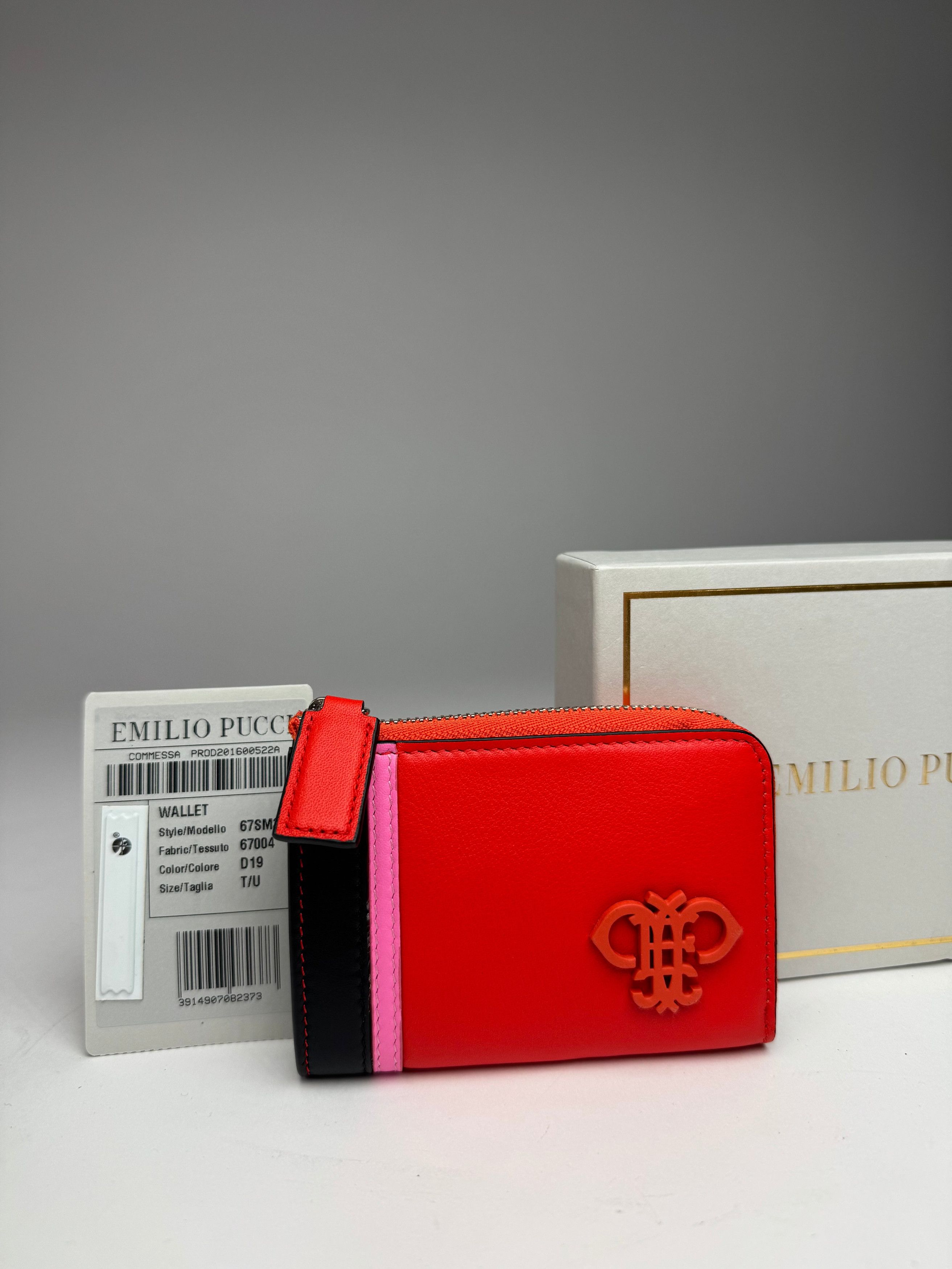 Emilio Pucci Vintage Leather Card Holder Red Black Pink Size ONE SIZE - 6 Thumbnail