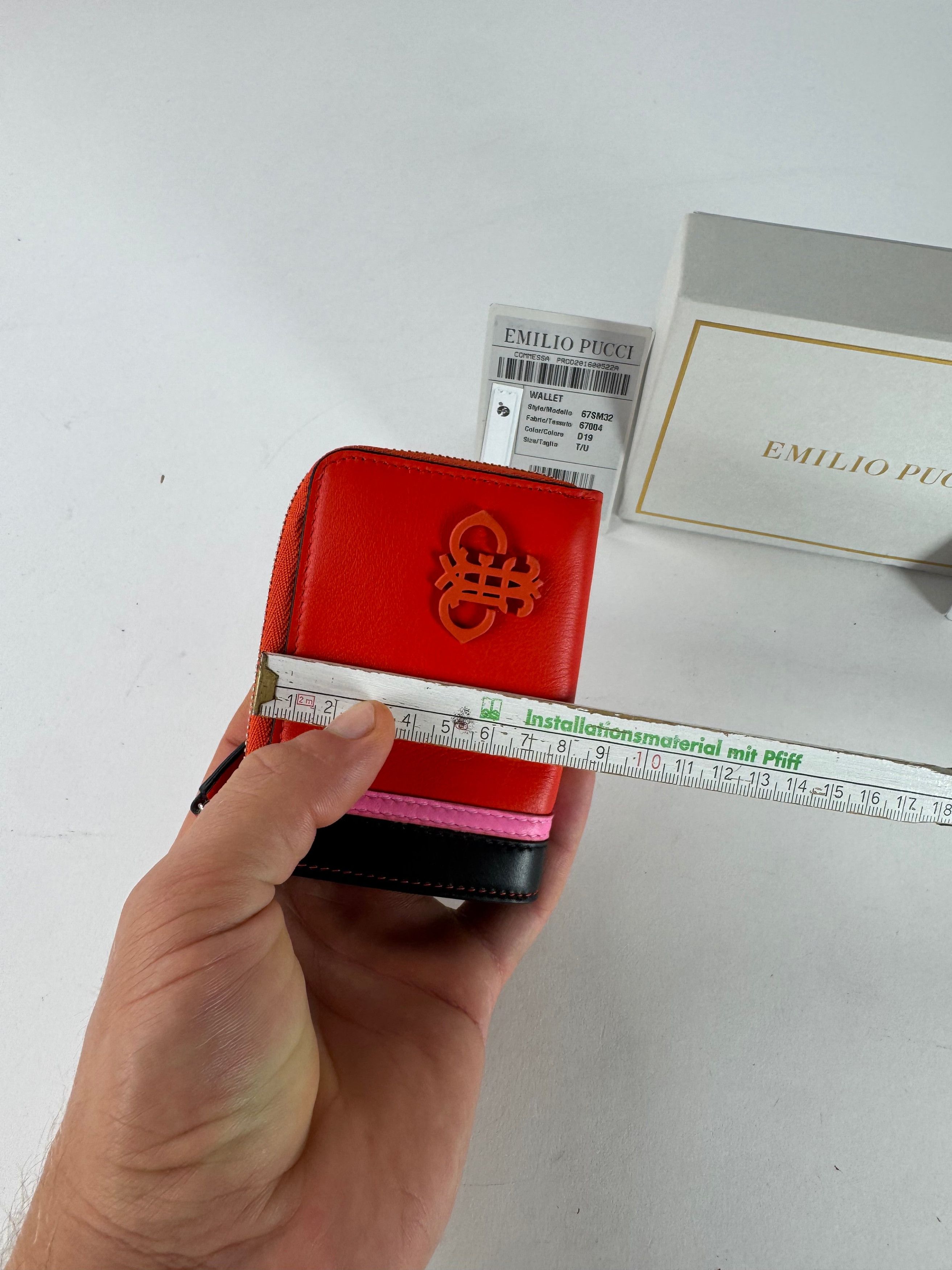 Emilio Pucci Vintage Leather Card Holder Red Black Pink Size ONE SIZE - 9 Thumbnail