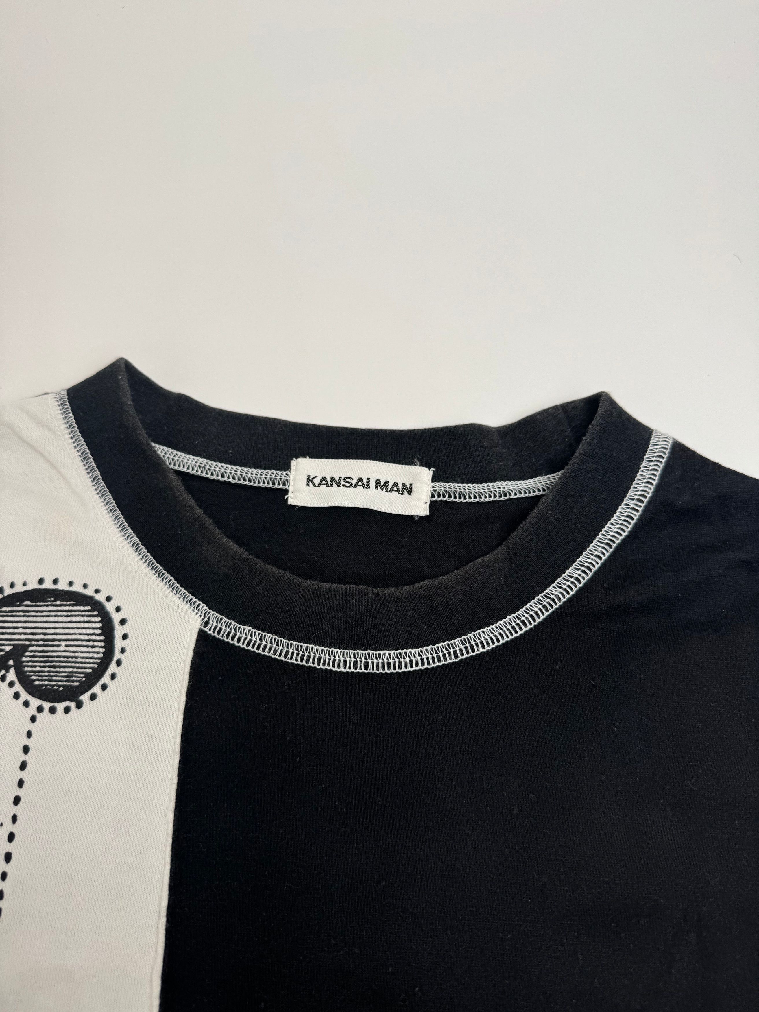 Kansai Yamamoto Vintage Abstract Mens T-shirt Black White M/L Size US L / EU 52-54 / 3 - 7 Thumbnail