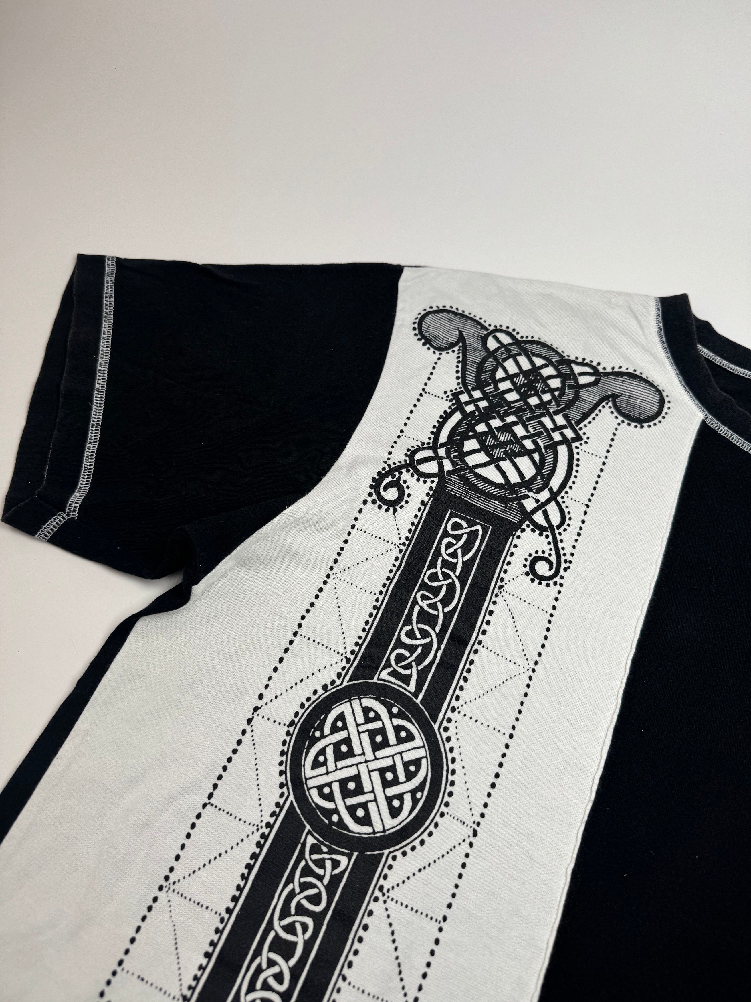 Kansai Yamamoto Vintage Abstract Mens T-shirt Black White M/L Size US L / EU 52-54 / 3 - 5 Thumbnail