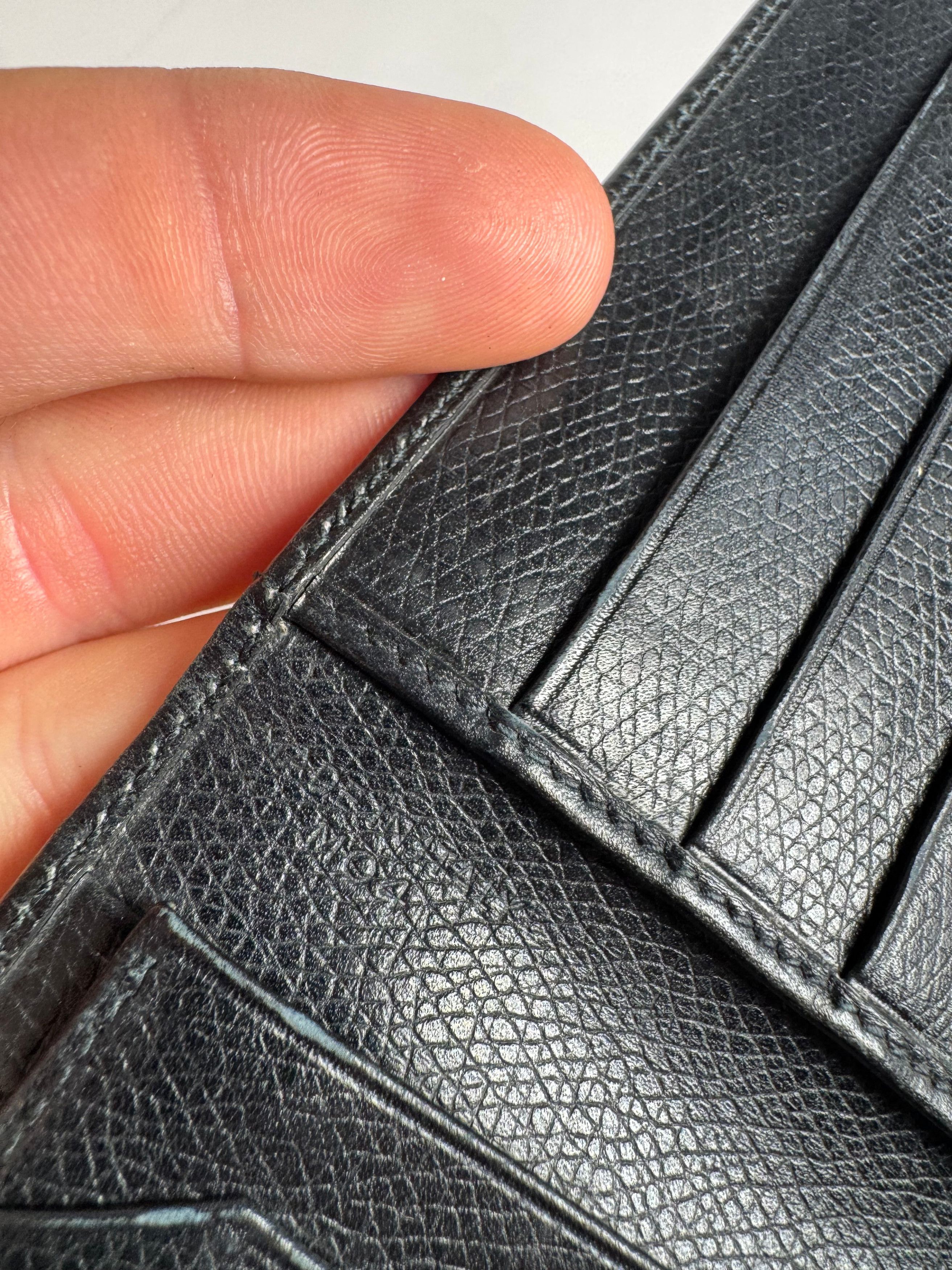 Celine Vintage Paris Snake Emblossed Leather Card Holder / ID Holde Size ONE SIZE - 6 Thumbnail