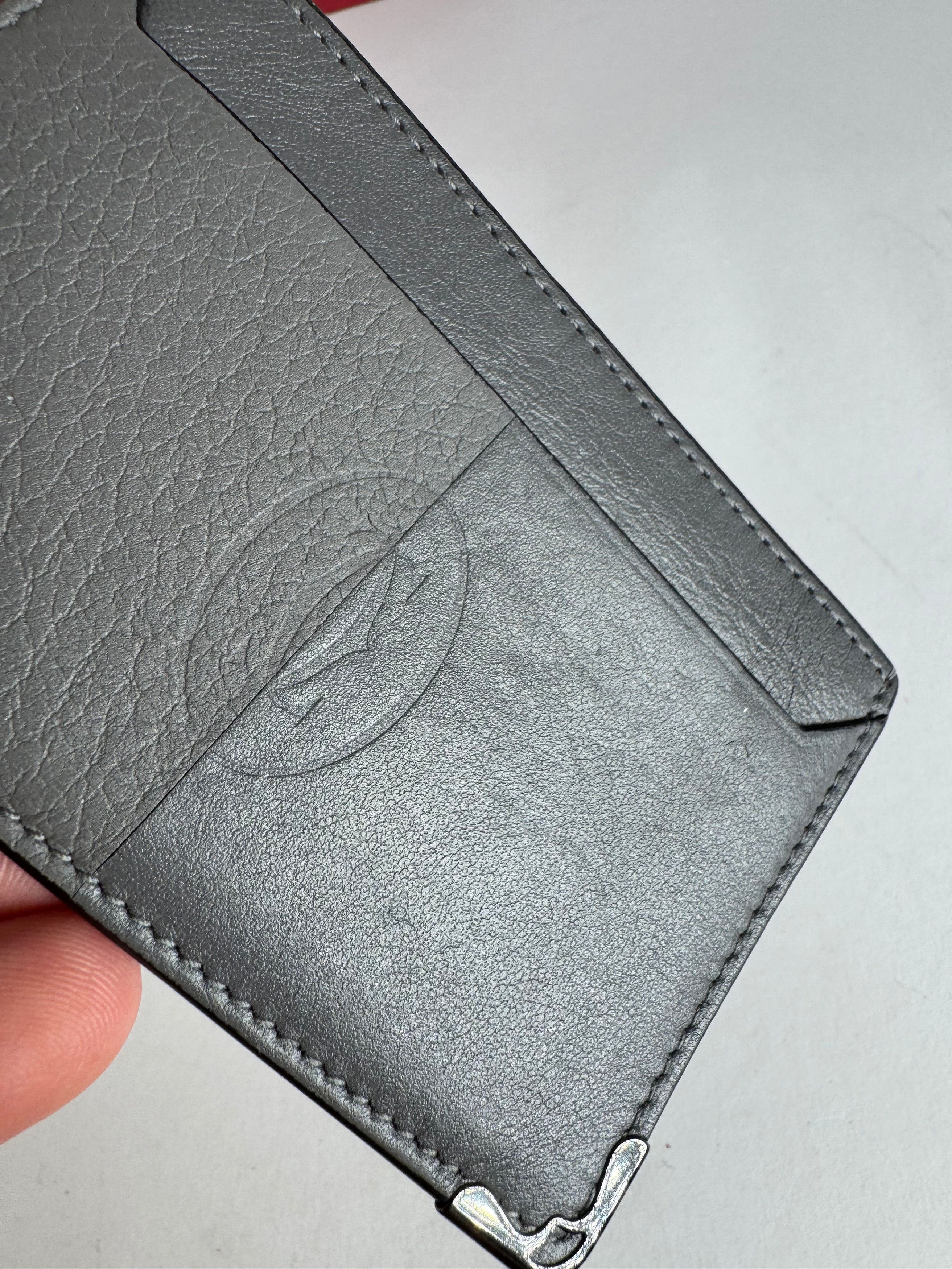 Cartier Vintage Leather Logo Card Holder Grey Size ONE SIZE - 5 Thumbnail