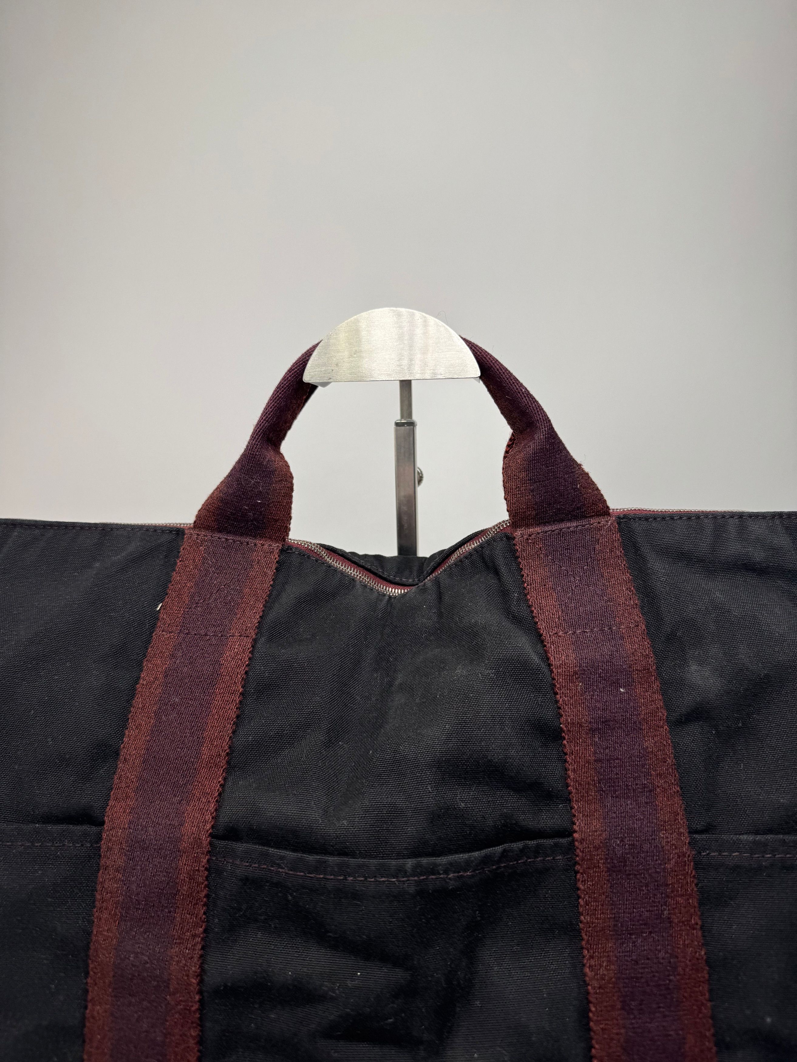 Other Vintage Hermes Canvas Handbag Purple Red Size ONE SIZE - 7 Thumbnail