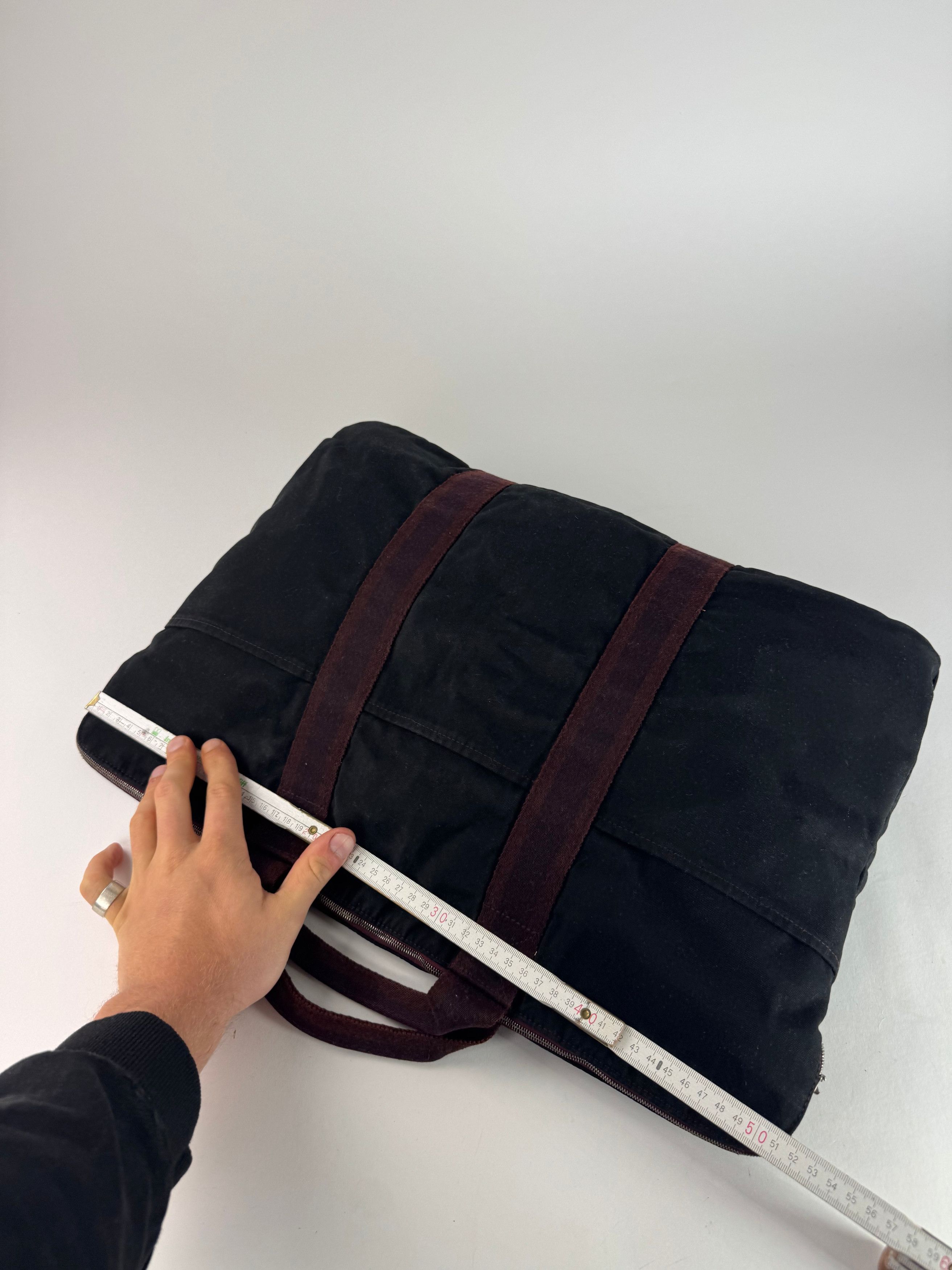 Other Vintage Hermes Canvas Handbag Purple Red Size ONE SIZE - 11 Thumbnail