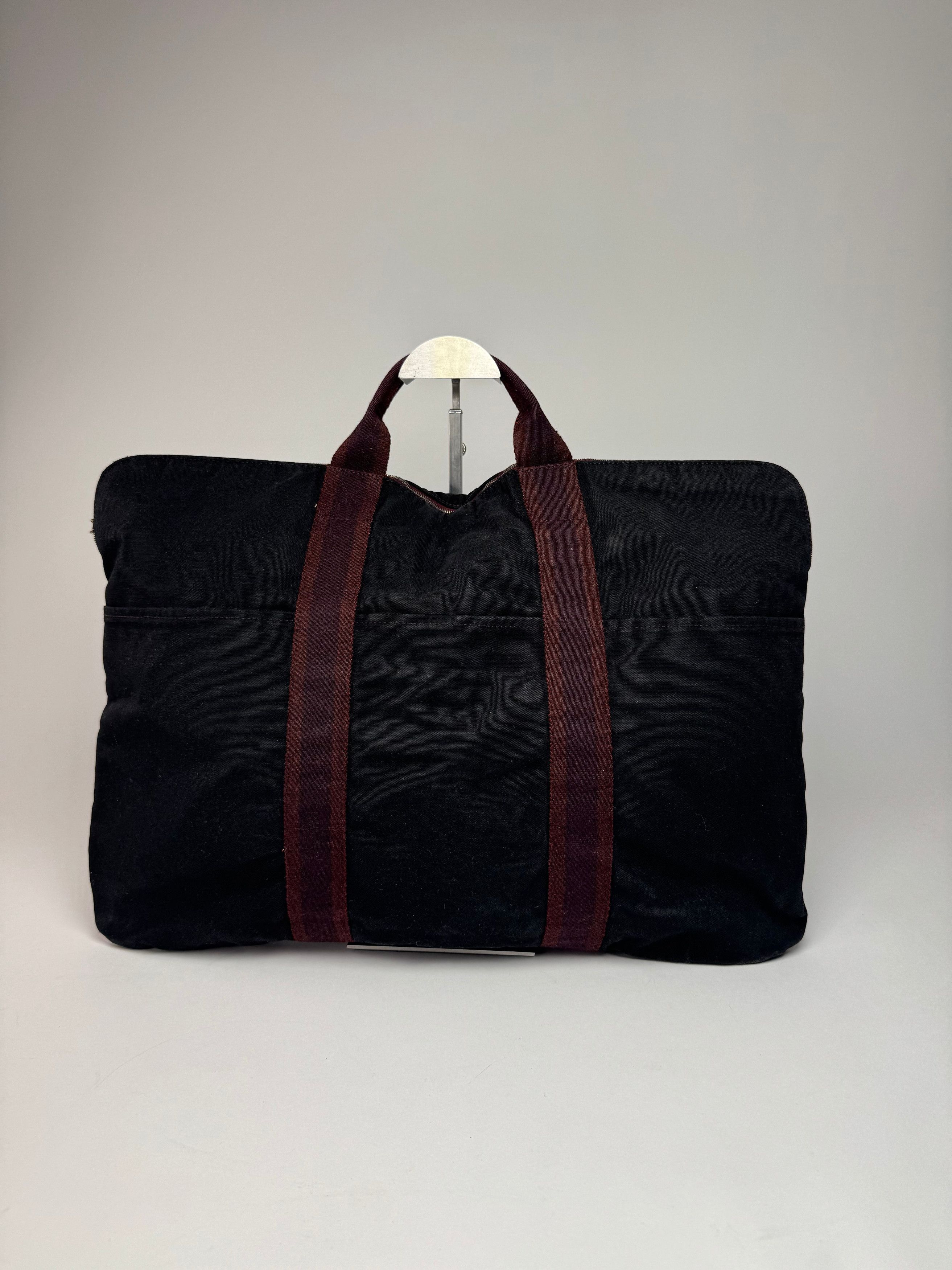 Other Vintage Hermes Canvas Handbag Purple Red Size ONE SIZE - 15 Thumbnail