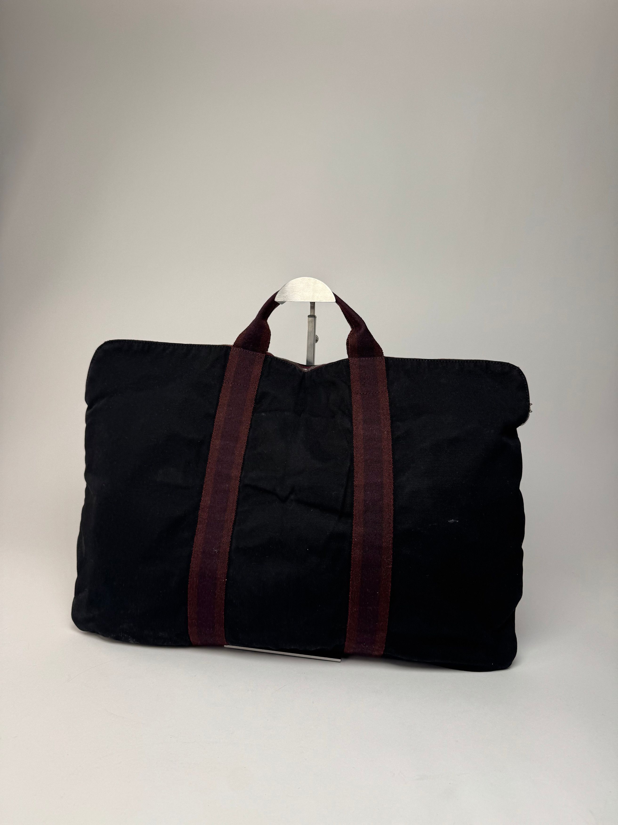 Other Vintage Hermes Canvas Handbag Purple Red Size ONE SIZE - 10 Thumbnail