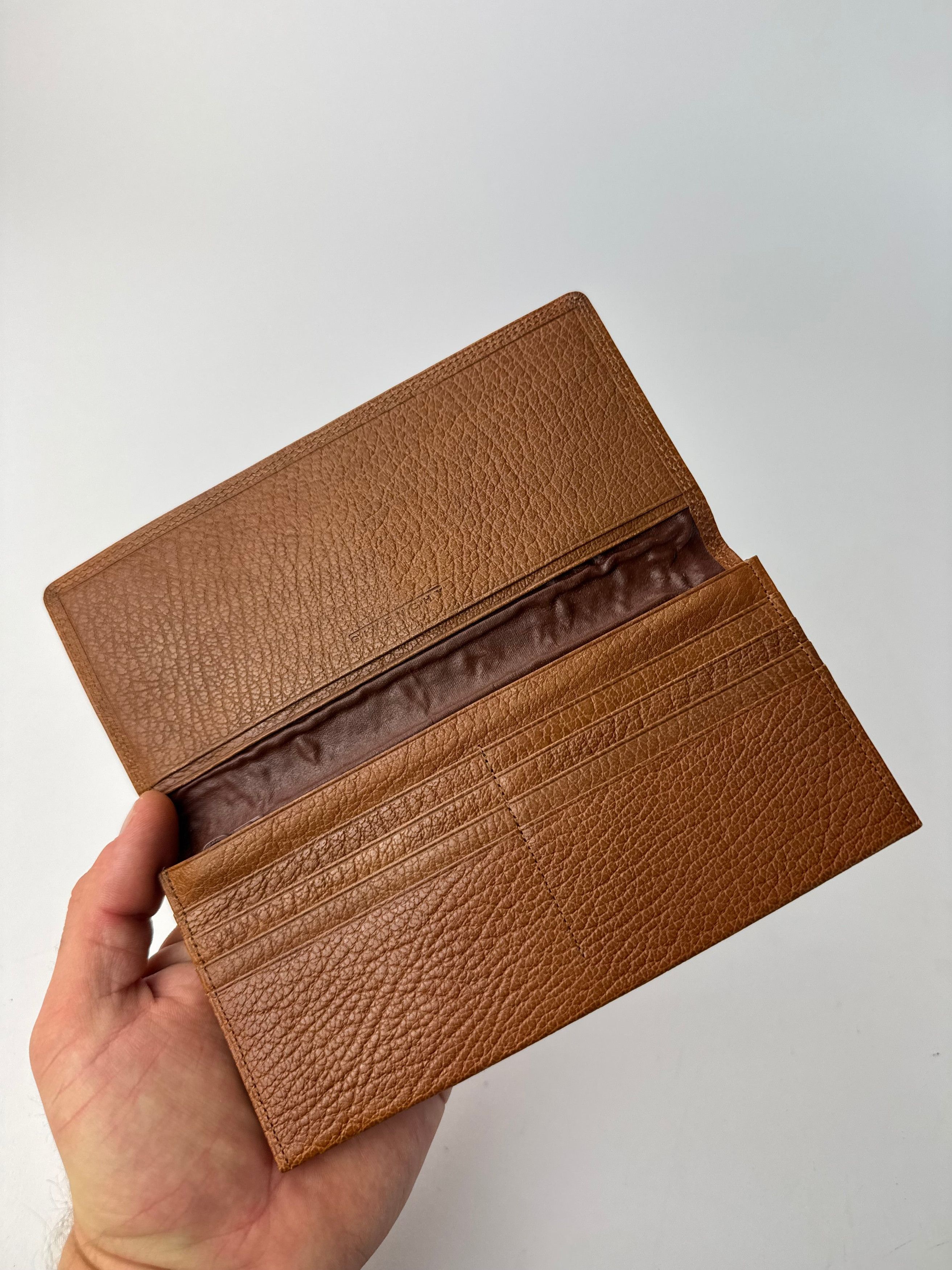 Vintage Leather Card Holder ID Holder Brown
