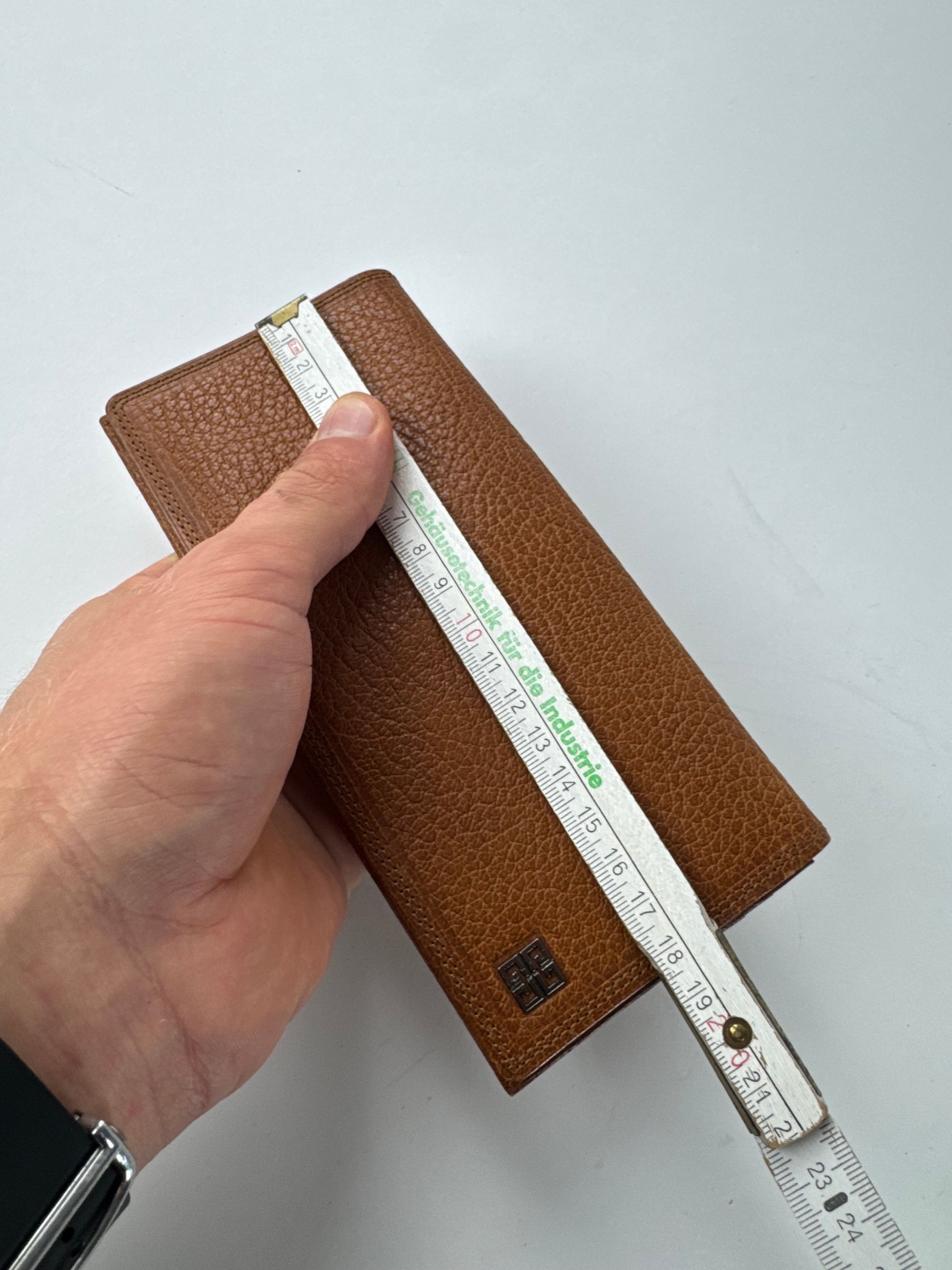 Vintage Leather Card Holder ID Holder Brown