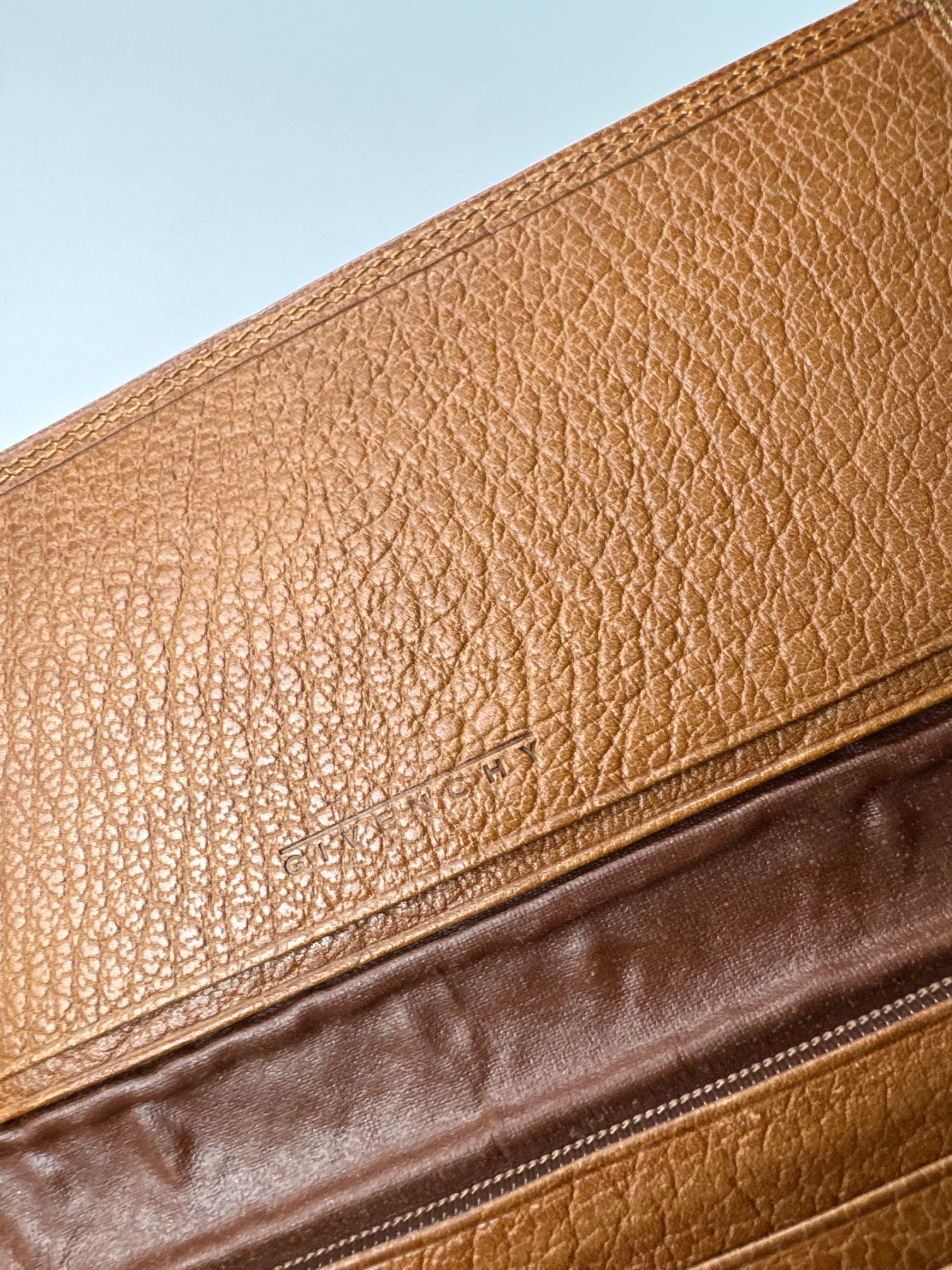 Vintage Leather Card Holder ID Holder Brown