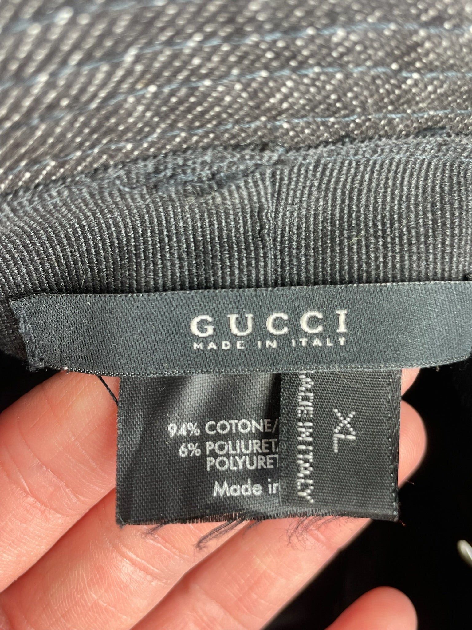 Gucci Vintage Polyester & Leather Bucket Hat Black Size ONE SIZE - 8 Thumbnail