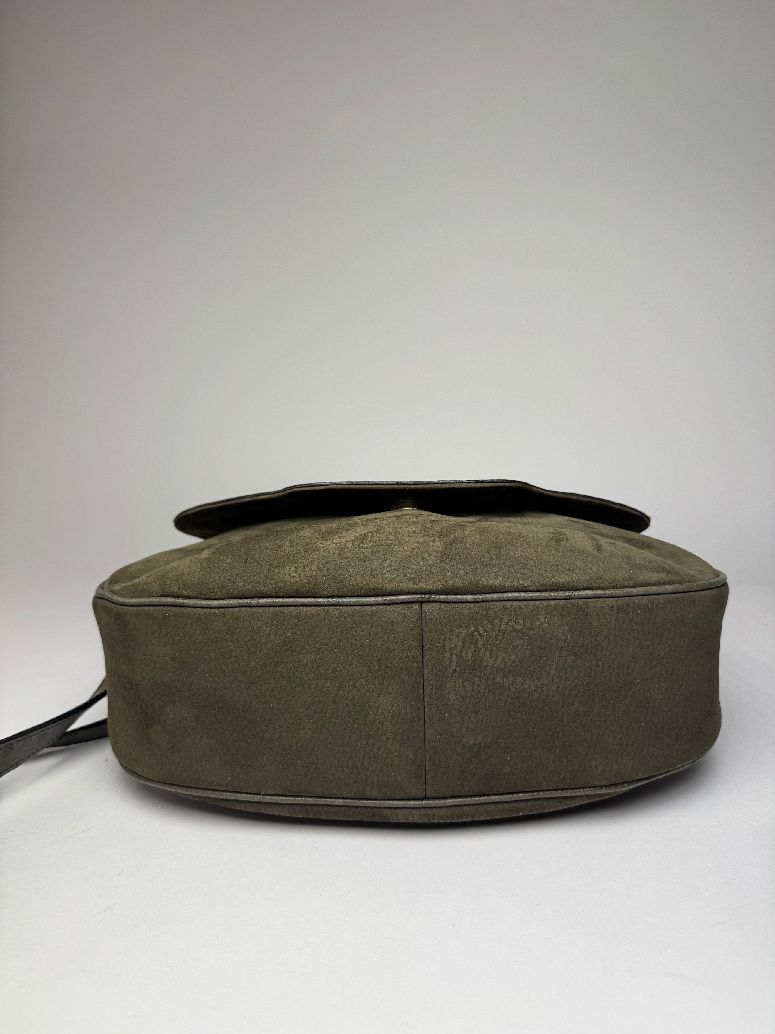 Courreges Vintage Suede Leather Shoulder / Crossbody Bag Khaki Size ONE SIZE - 12 Thumbnail