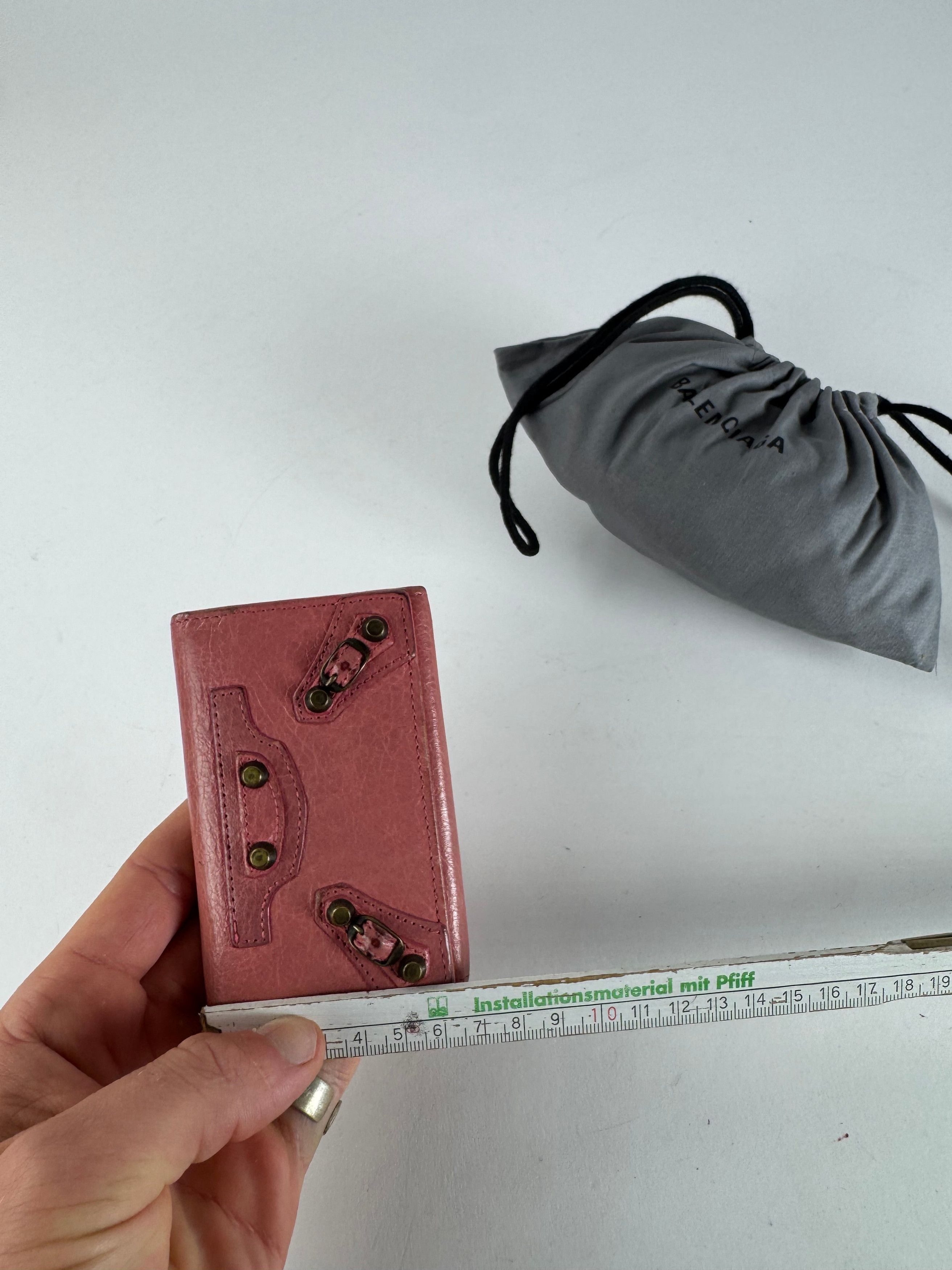 Balenciaga Vintage City Design Leather Key Holder Pink Size ONE SIZE - 9 Thumbnail