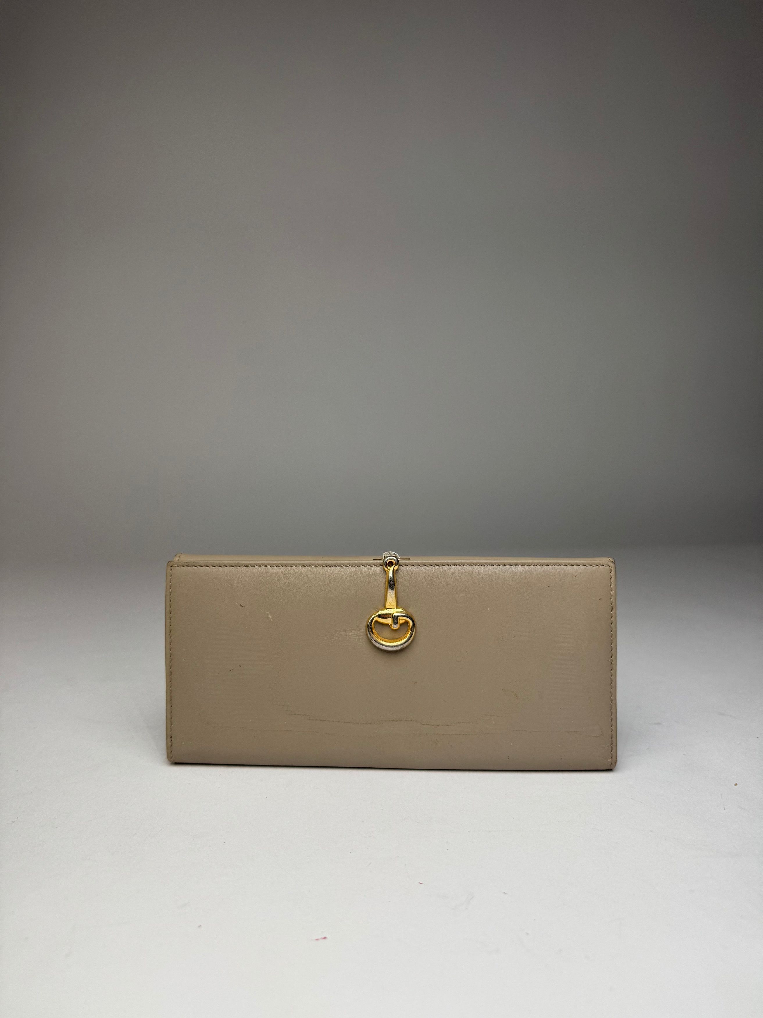Gucci Vintage Long Leather Wallet Beige Size ONE SIZE - 11 Thumbnail