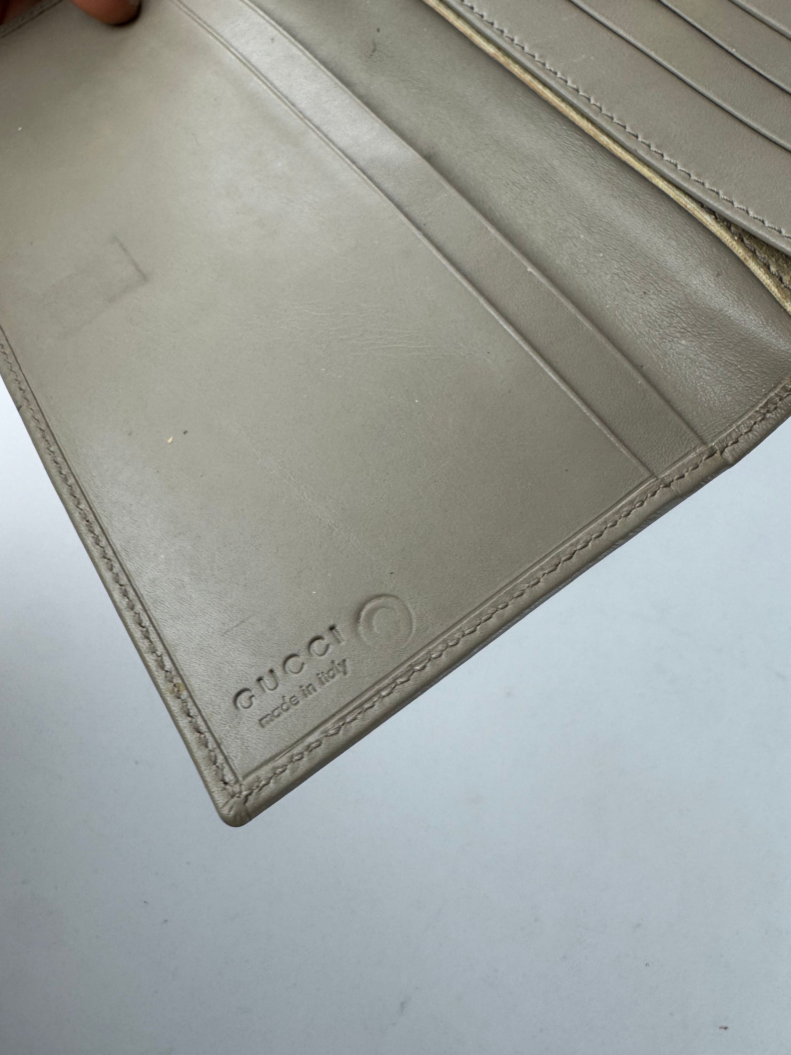 Gucci Vintage Long Leather Wallet Beige Size ONE SIZE - 4 Thumbnail