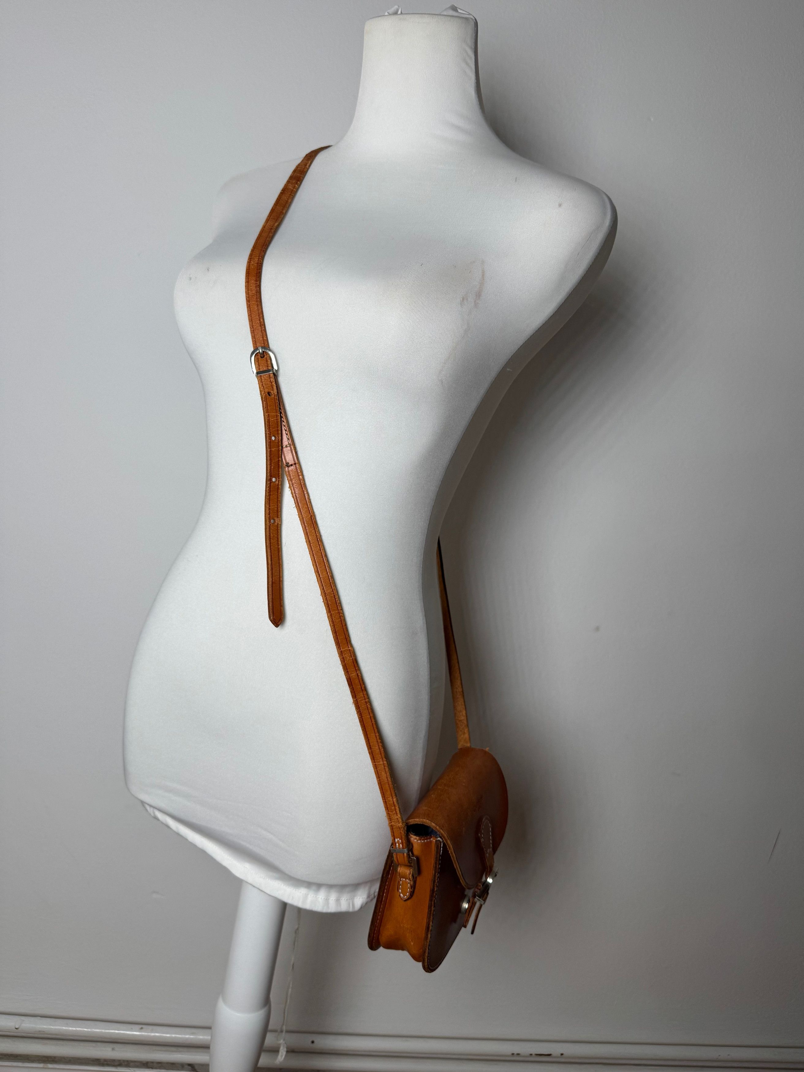 Courreges Vintage Leather Crossbody / Shoulder Bag Brown Size ONE SIZE - 7 Thumbnail