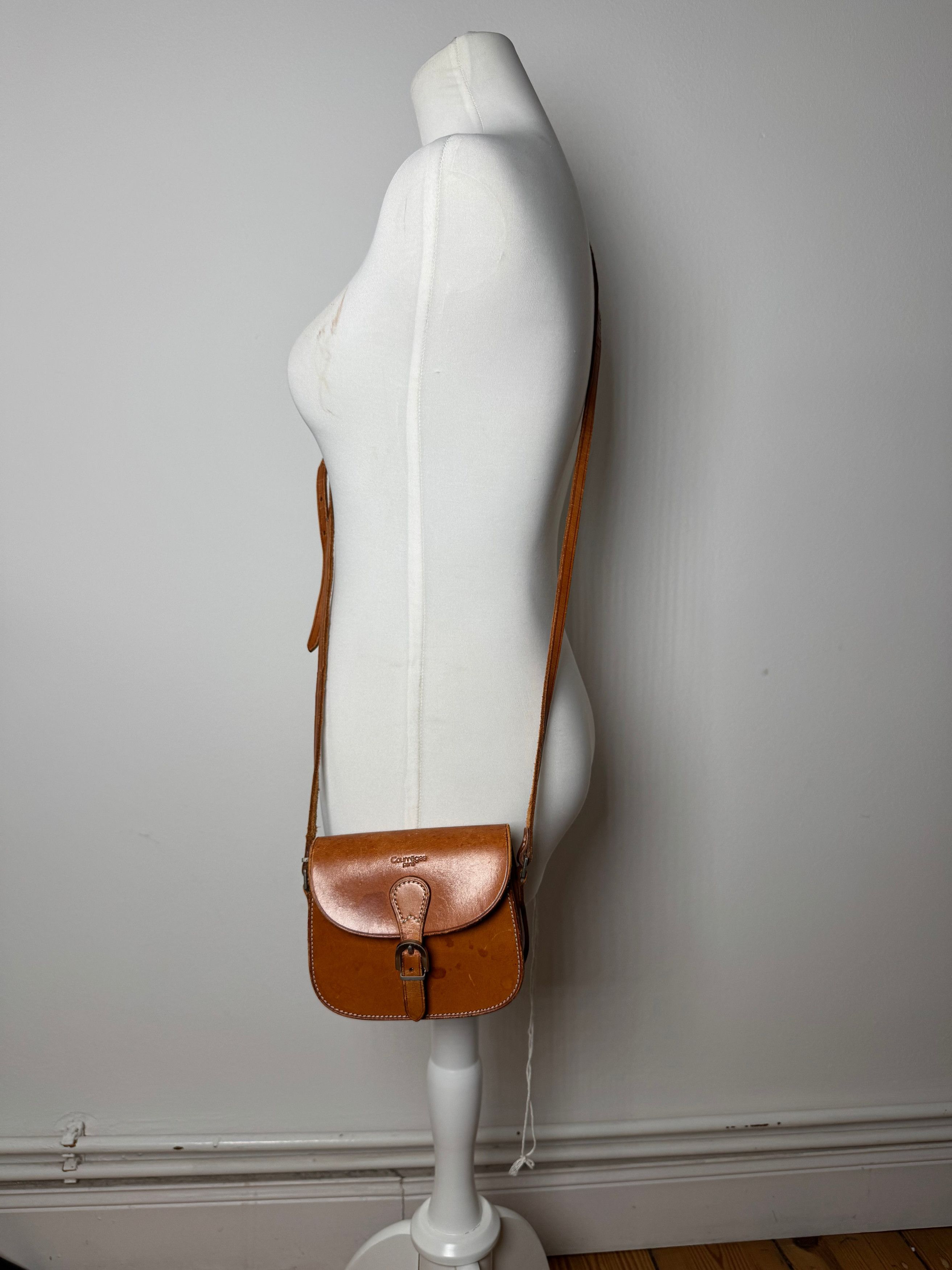 Courreges Vintage Leather Crossbody / Shoulder Bag Brown Size ONE SIZE - 4 Thumbnail
