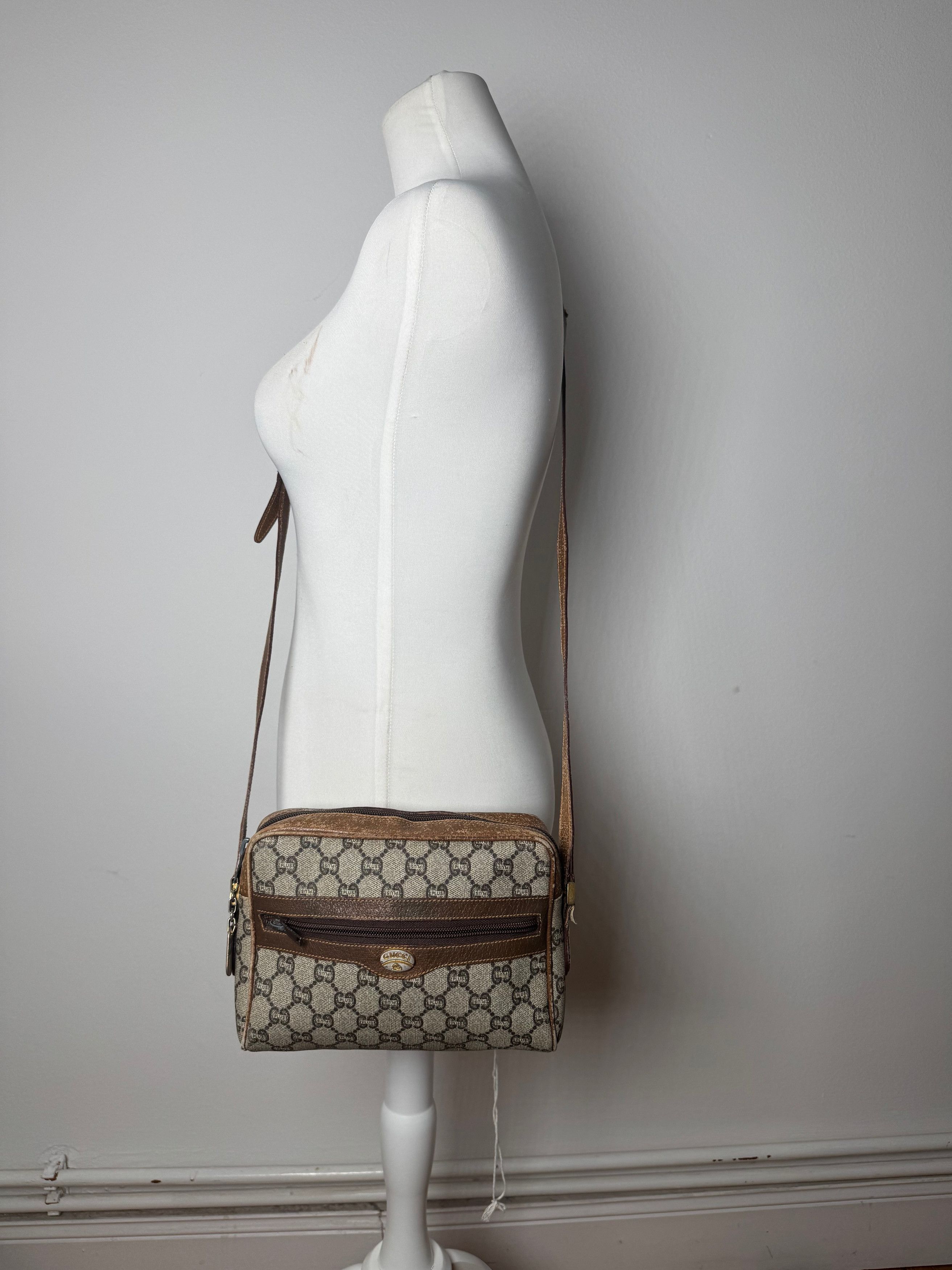 Gucci Vintage Plus Ophidia Monogram Shoulder / Crossbody Bag Brown Size ONE SIZE - 10 Thumbnail