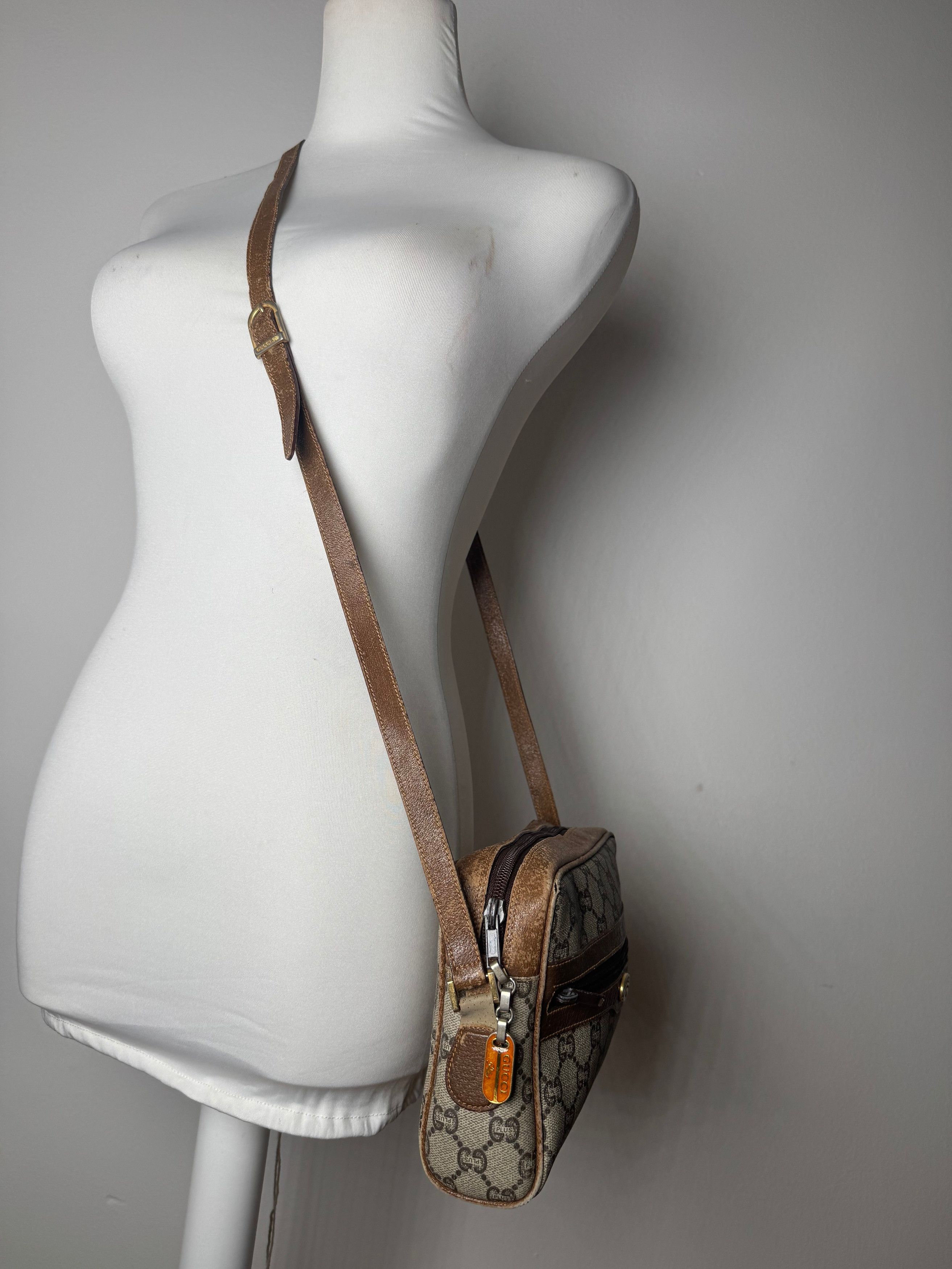 Gucci Vintage Plus Ophidia Monogram Shoulder / Crossbody Bag Brown Size ONE SIZE - 11 Thumbnail