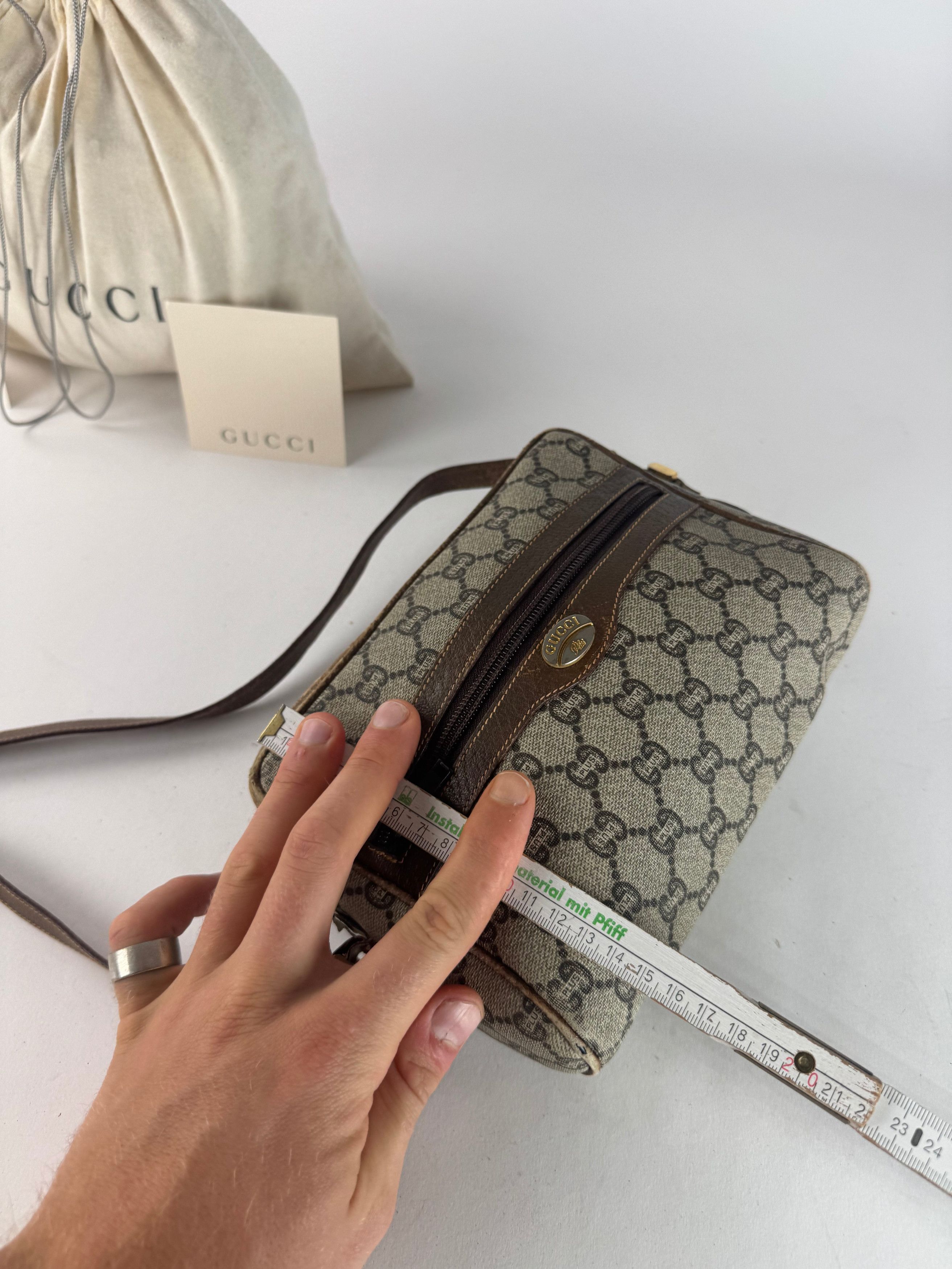 Gucci Vintage Plus Ophidia Monogram Shoulder / Crossbody Bag Brown Size ONE SIZE - 8 Thumbnail