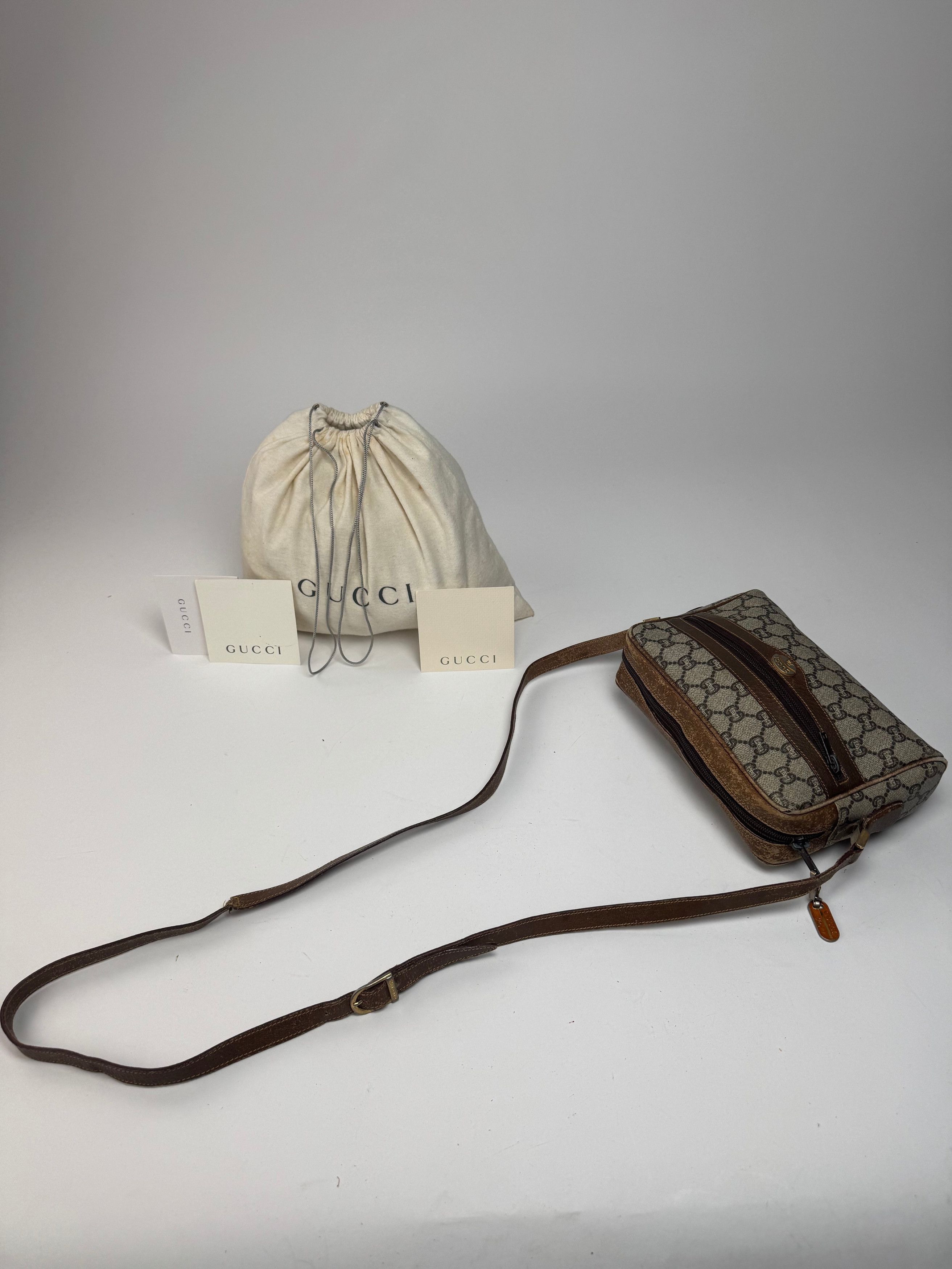 Gucci Vintage Plus Ophidia Monogram Shoulder / Crossbody Bag Brown Size ONE SIZE - 6 Thumbnail