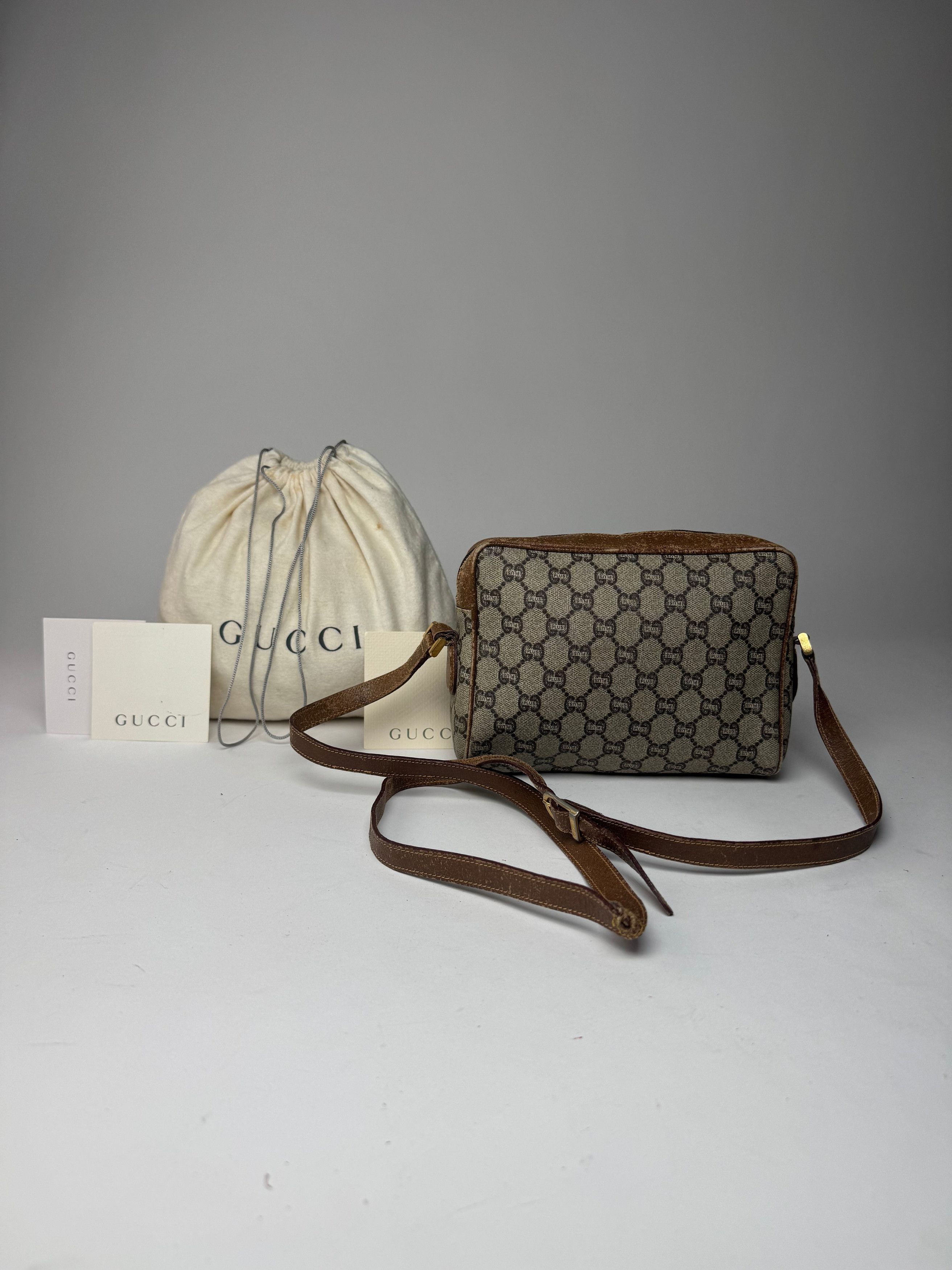 Gucci Vintage Plus Ophidia Monogram Shoulder / Crossbody Bag Brown Size ONE SIZE - 2 Thumbnail